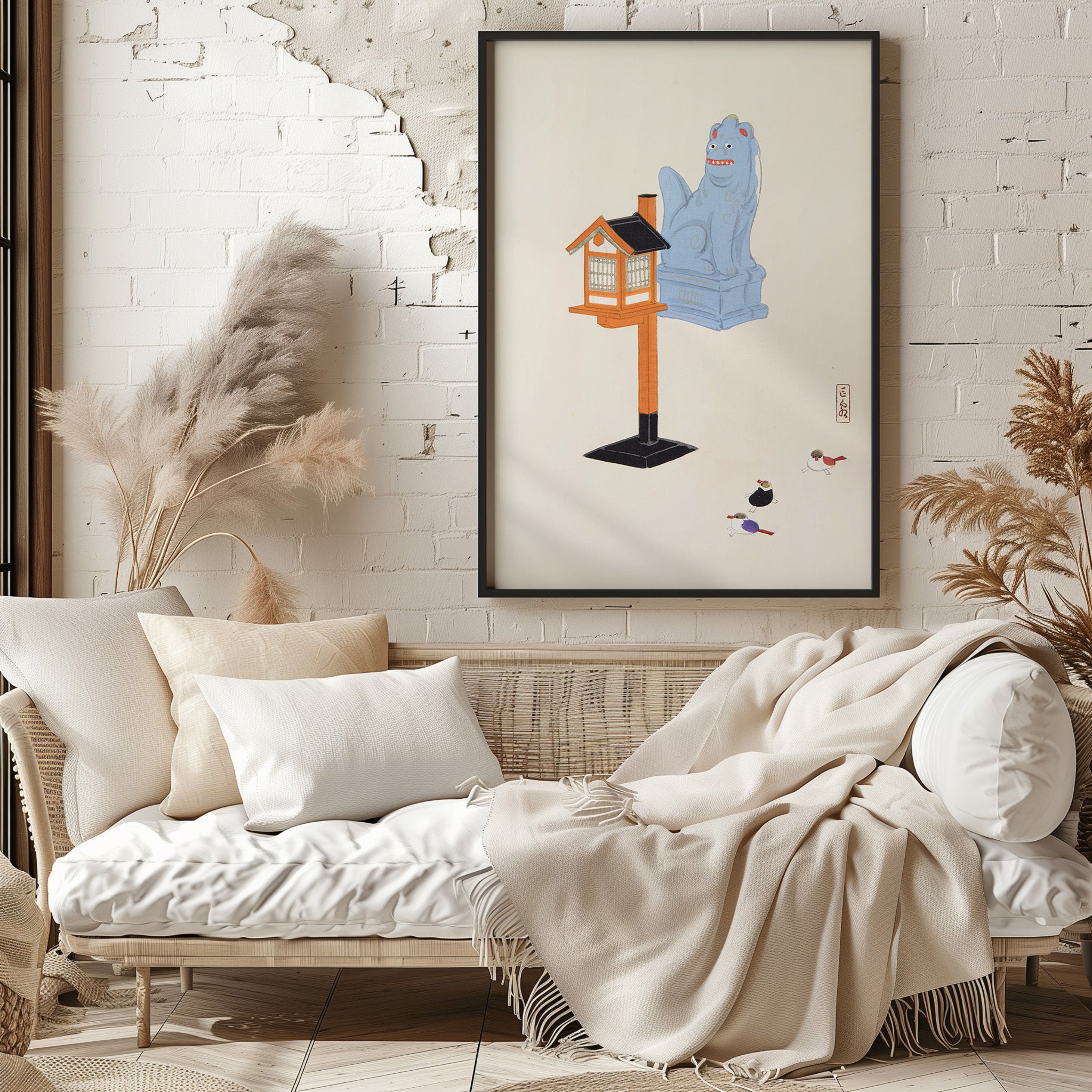 Design Concept No. 29 for Kawasaki Kyosen: Kyosen’s Collected Illustrations of Japanese Toys Nr. 85 ("Guardian Spirit Vigil") Japanese Wall Art