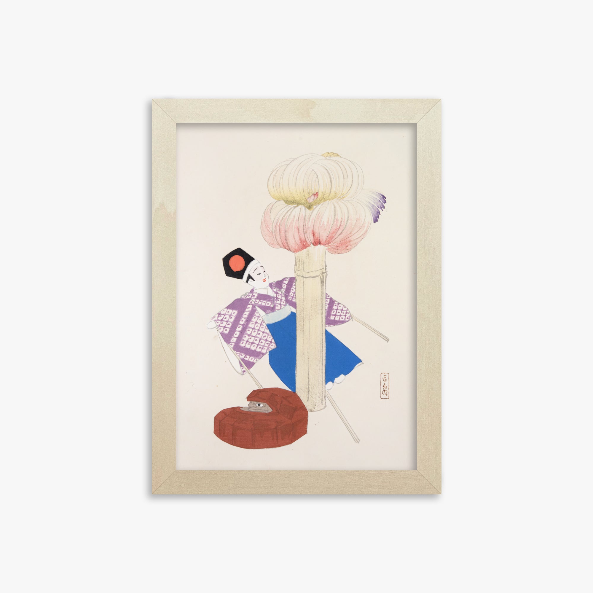 Illustrazioni raccolte di giocattoli giapponesi di Kyosen n. 86 ("Kabuki Bloom")