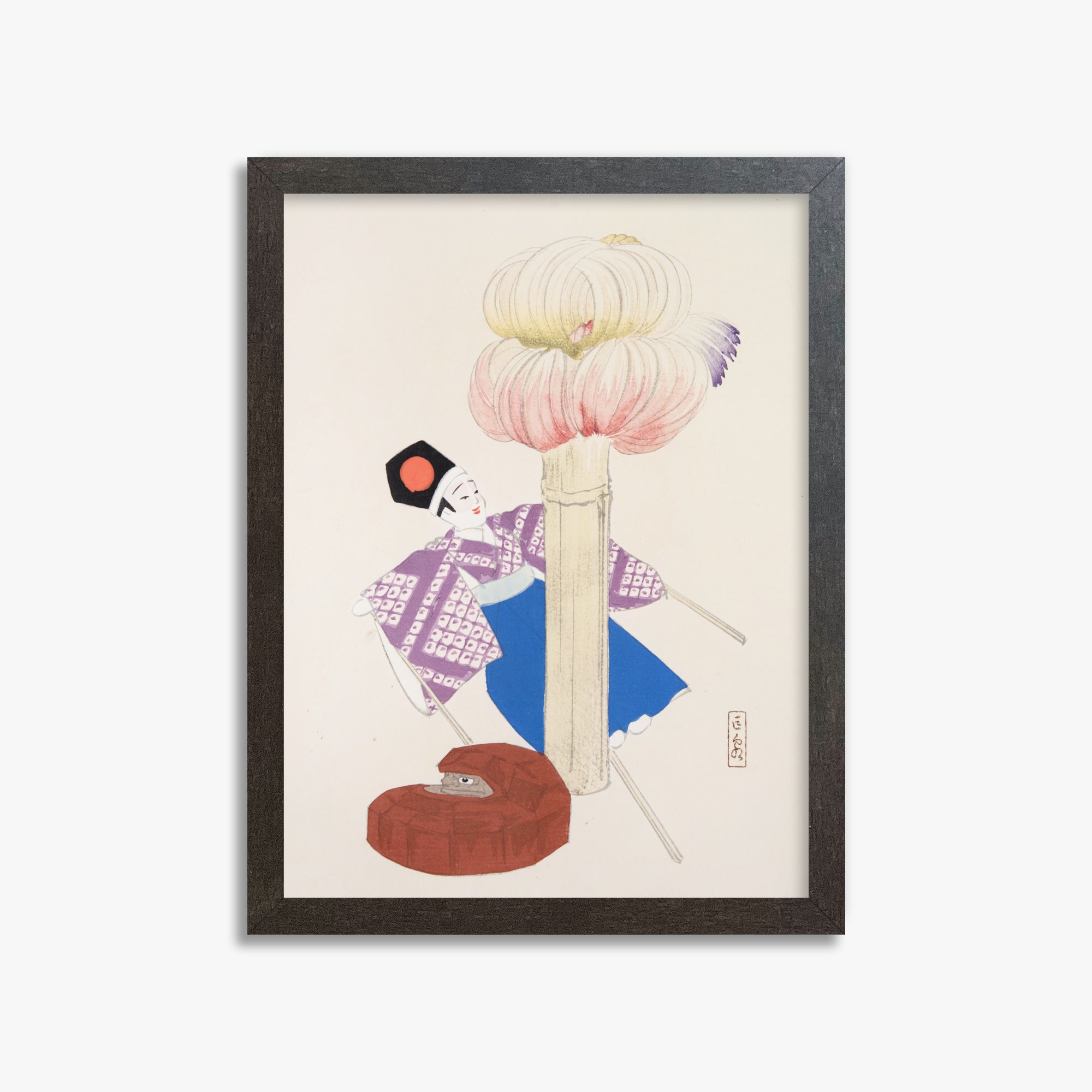 Illustrazioni raccolte di giocattoli giapponesi di Kyosen n. 86 ("Kabuki Bloom")