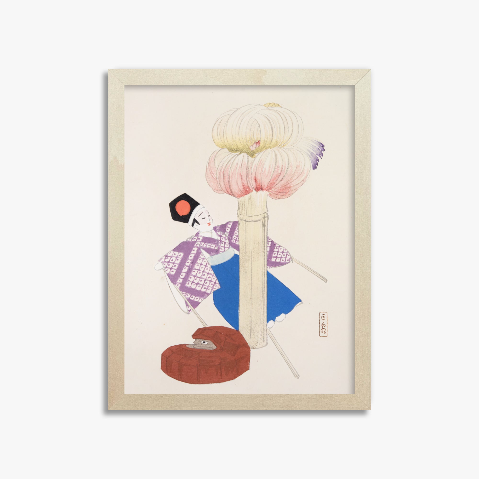 Illustrazioni raccolte di giocattoli giapponesi di Kyosen n. 86 ("Kabuki Bloom")