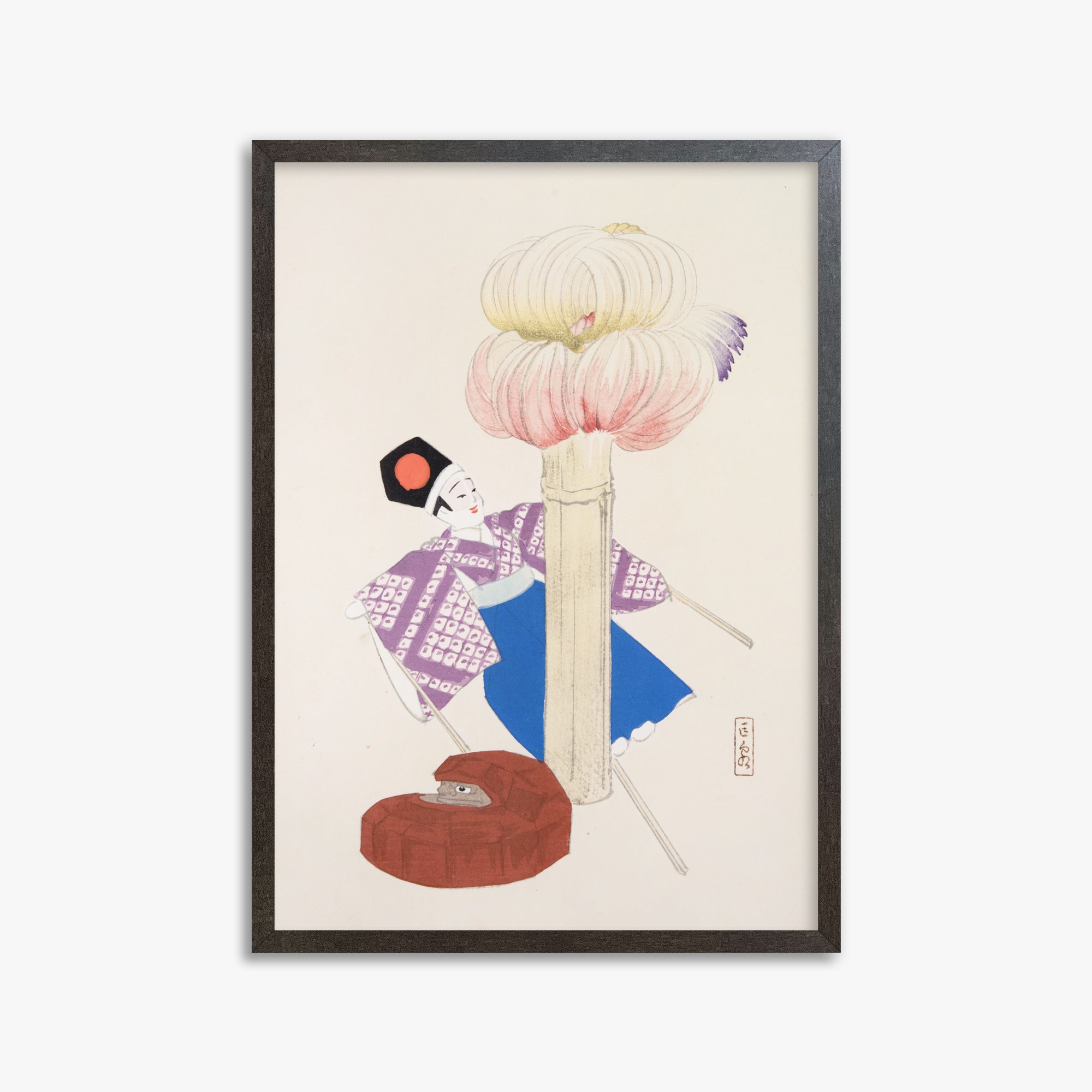 Illustrazioni raccolte di giocattoli giapponesi di Kyosen n. 86 ("Kabuki Bloom")