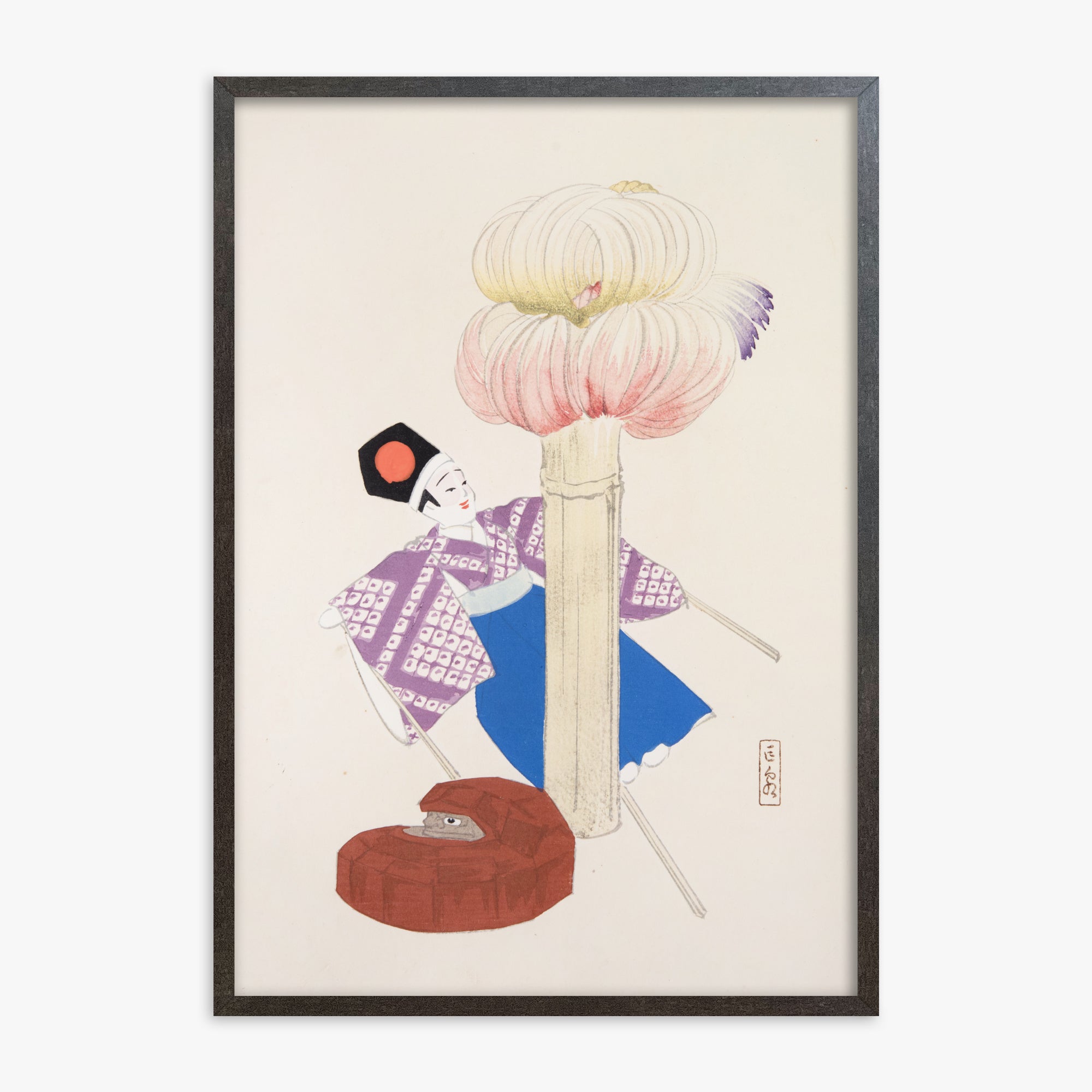Illustrazioni raccolte di giocattoli giapponesi di Kyosen n. 86 ("Kabuki Bloom")