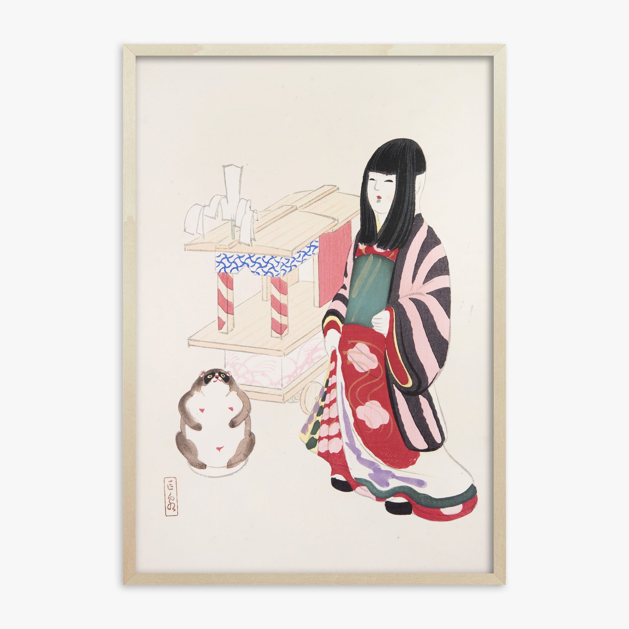 Illustrazioni raccolte di giocattoli giapponesi di Kyosen n. 87 ("Sereno guardiano della tradizione")