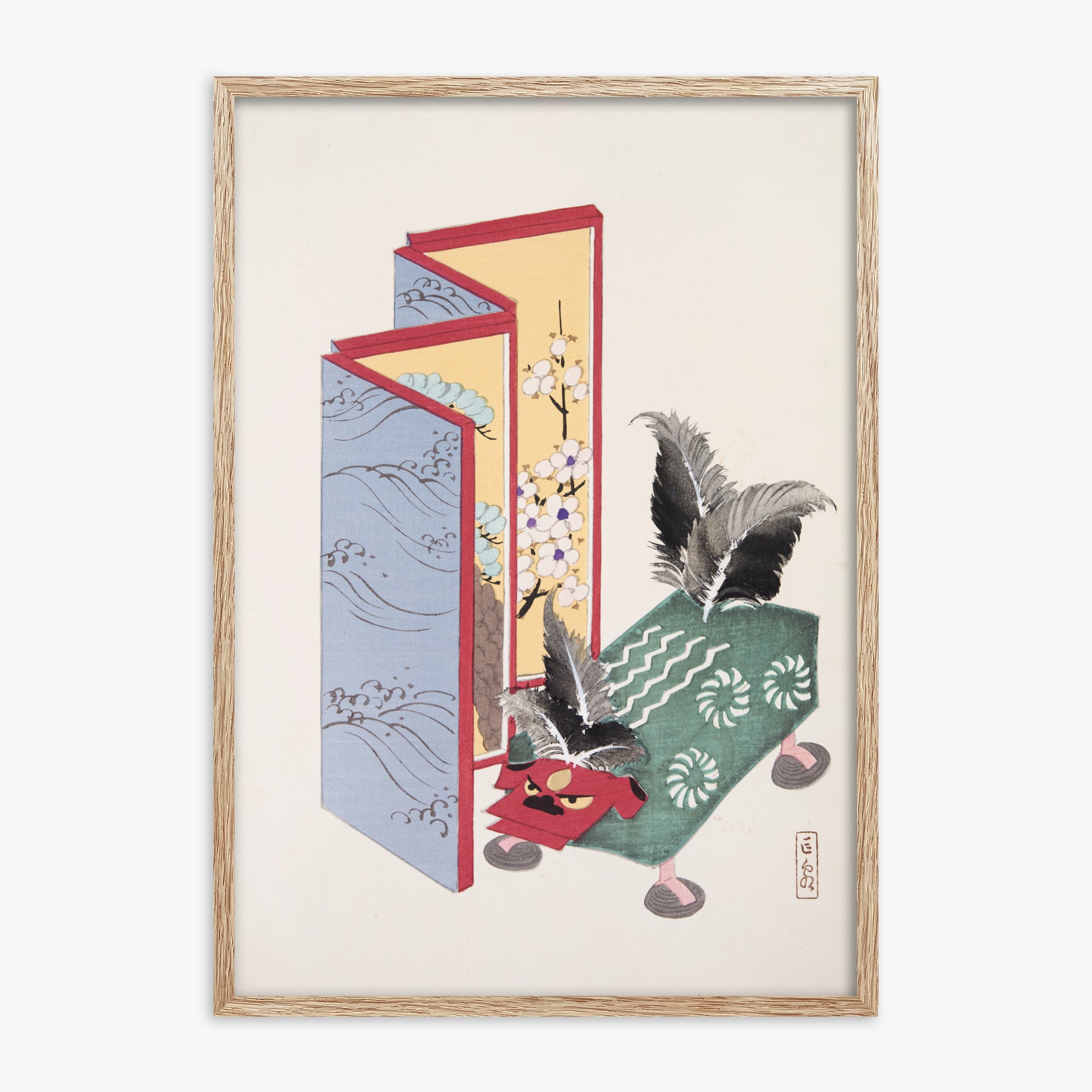 Illustrazioni raccolte di giocattoli giapponesi di Kyosen n. 89 ("Santuario sereno")