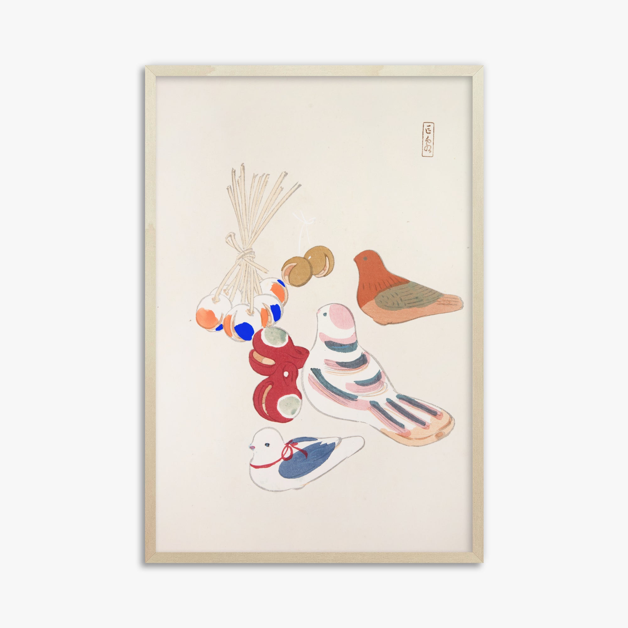 Kyosen's Collected Illustrations of Japanese Toys Nr. 91 ("Uccelli della nostalgia: collezione di giocattoli giapponesi")