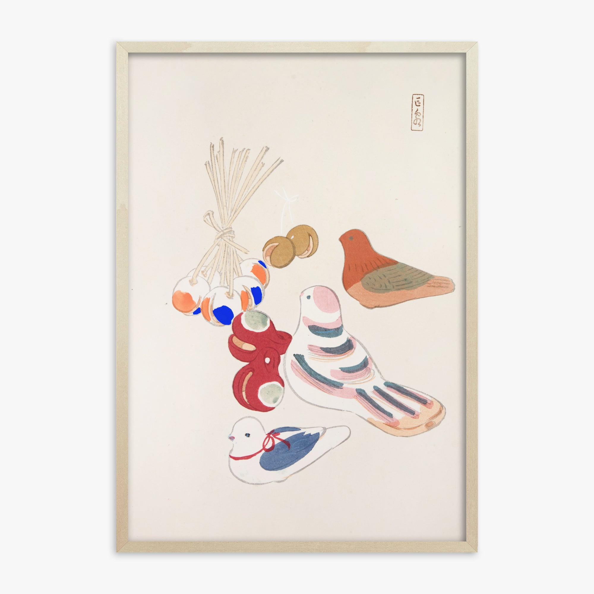 Kyosen's Collected Illustrations of Japanese Toys Nr. 91 ("Uccelli della nostalgia: collezione di giocattoli giapponesi")