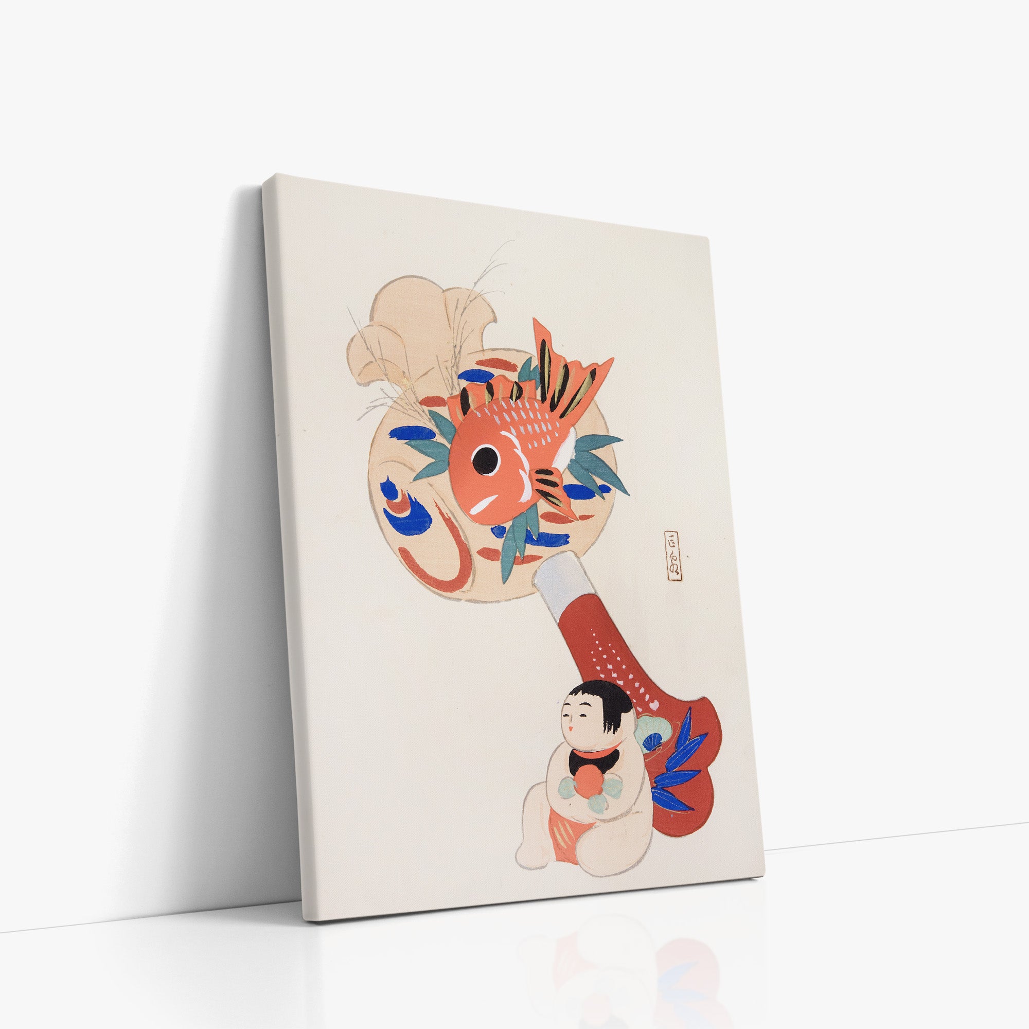 Kyosen's Collected Illustrations of Japanese Toys Nr. 92 ("Golden Fish Paddle Play")
