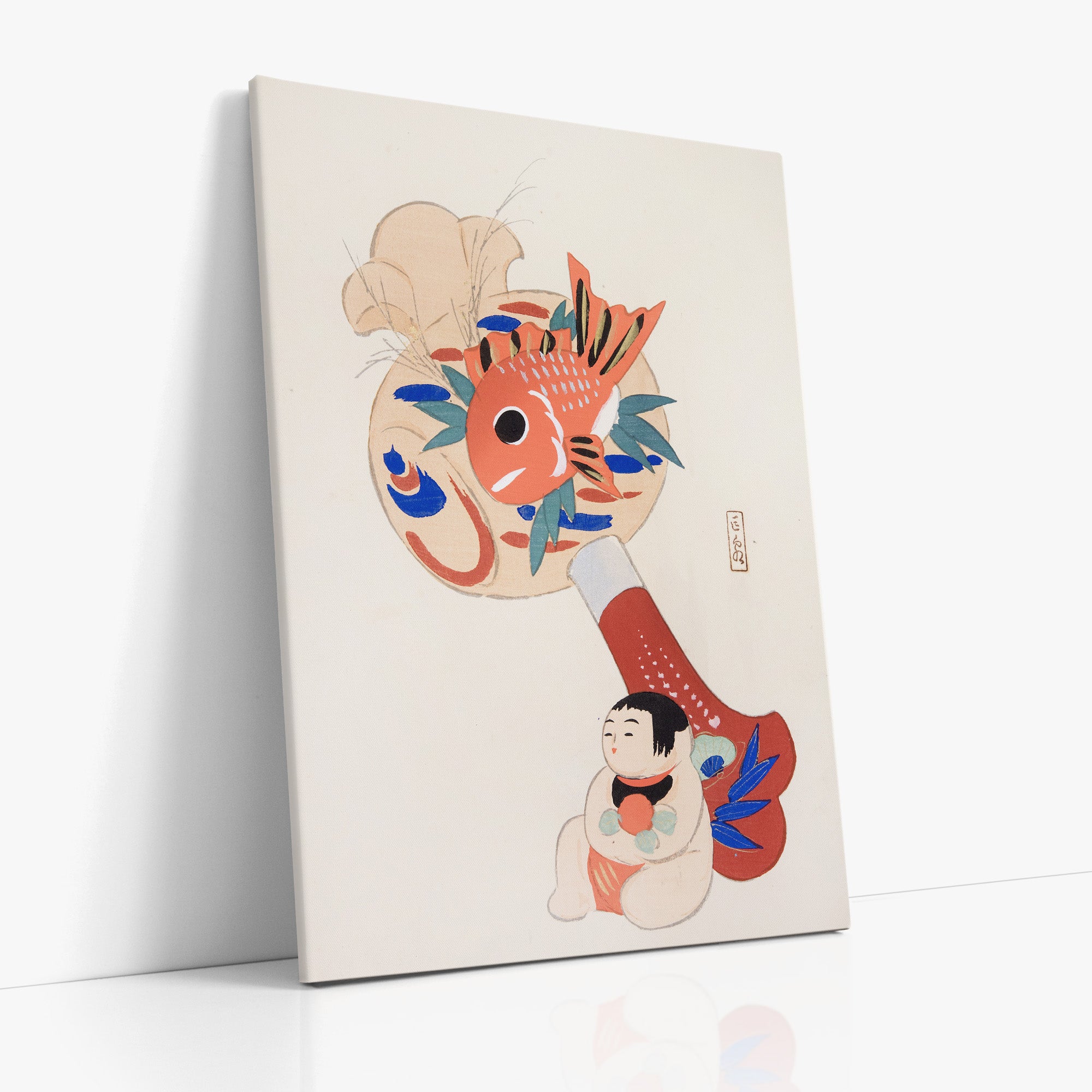 Kyosen's Collected Illustrations of Japanese Toys Nr. 92 ("Golden Fish Paddle Play")