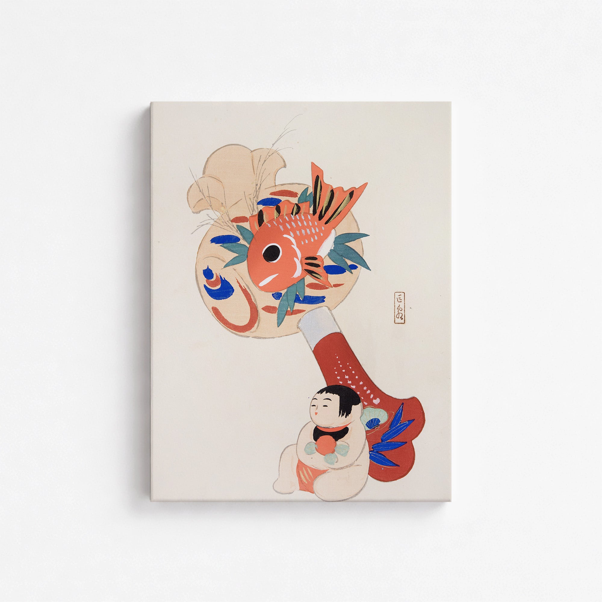 Kyosen's Collected Illustrations of Japanese Toys Nr. 92 ("Golden Fish Paddle Play")