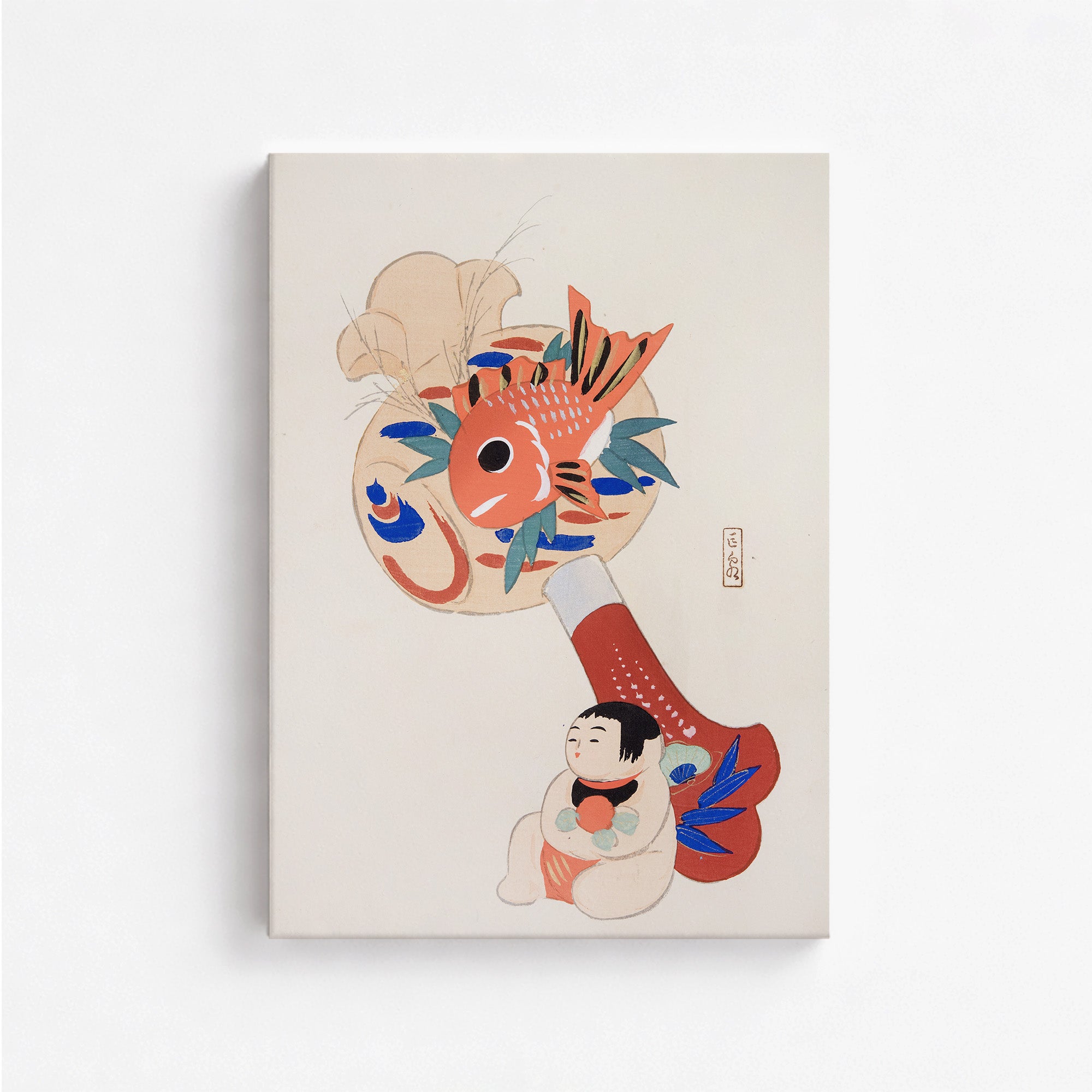 Kyosen's Collected Illustrations of Japanese Toys Nr. 92 ("Golden Fish Paddle Play")