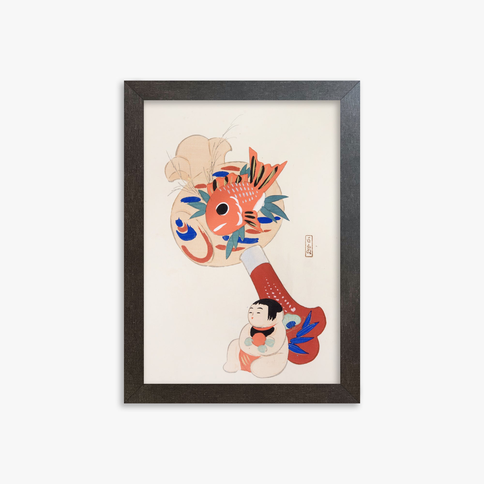 Kyosen's Collected Illustrations of Japanese Toys Nr. 92 ("Golden Fish Paddle Play")