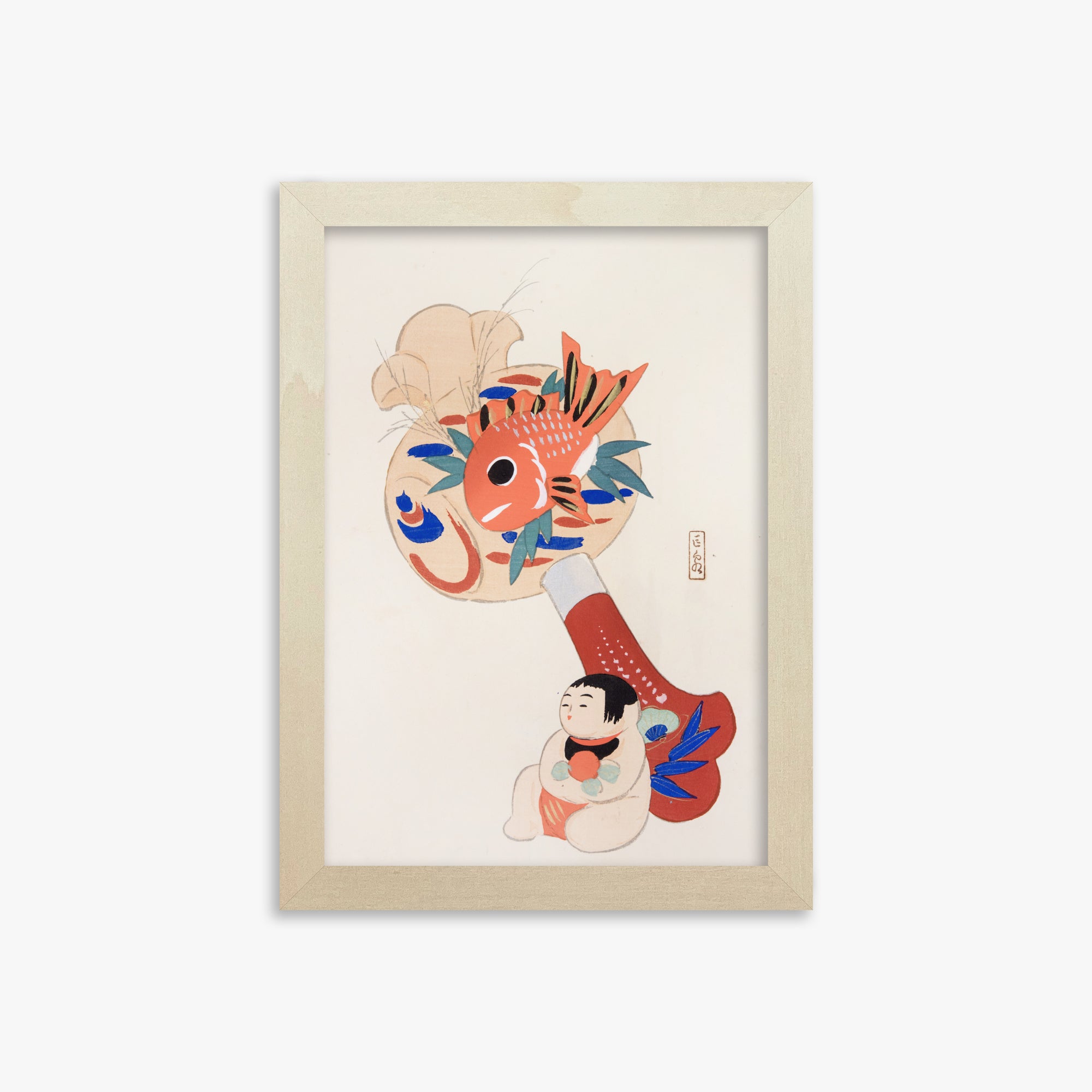Kyosen's Collected Illustrations of Japanese Toys Nr. 92 ("Golden Fish Paddle Play")