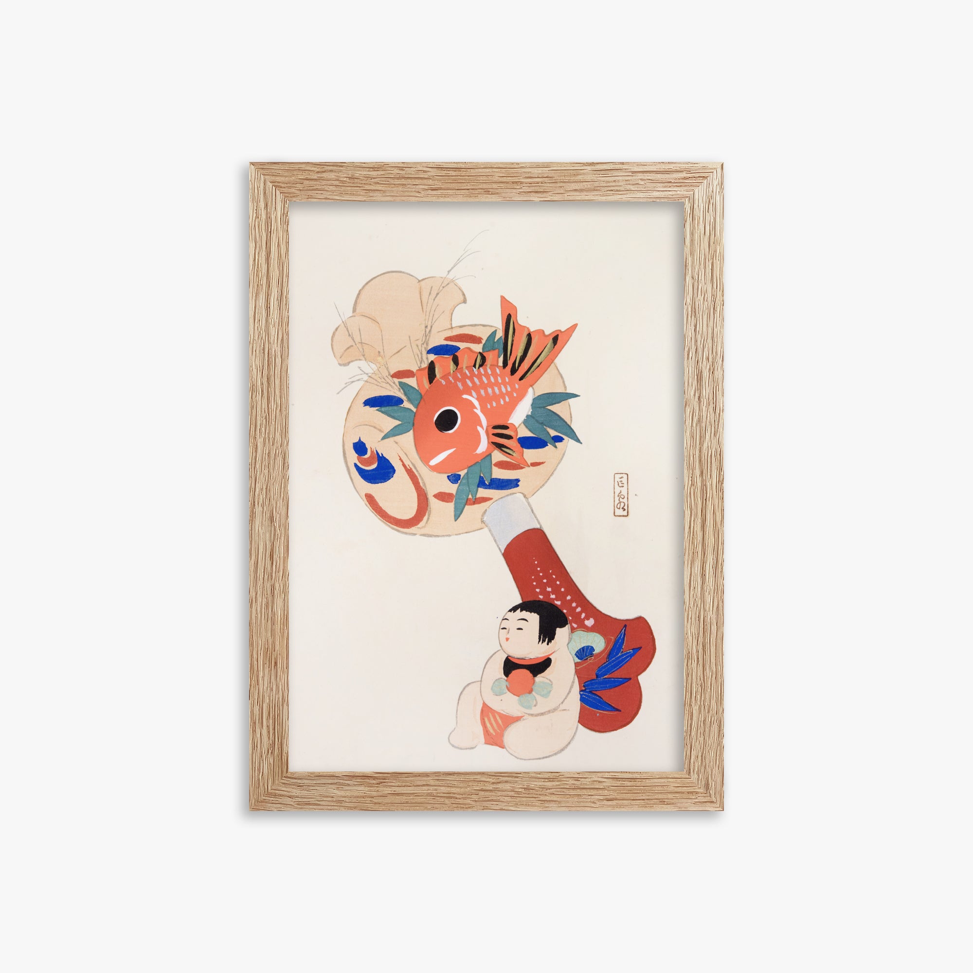 Kyosen's Collected Illustrations of Japanese Toys Nr. 92 ("Golden Fish Paddle Play")