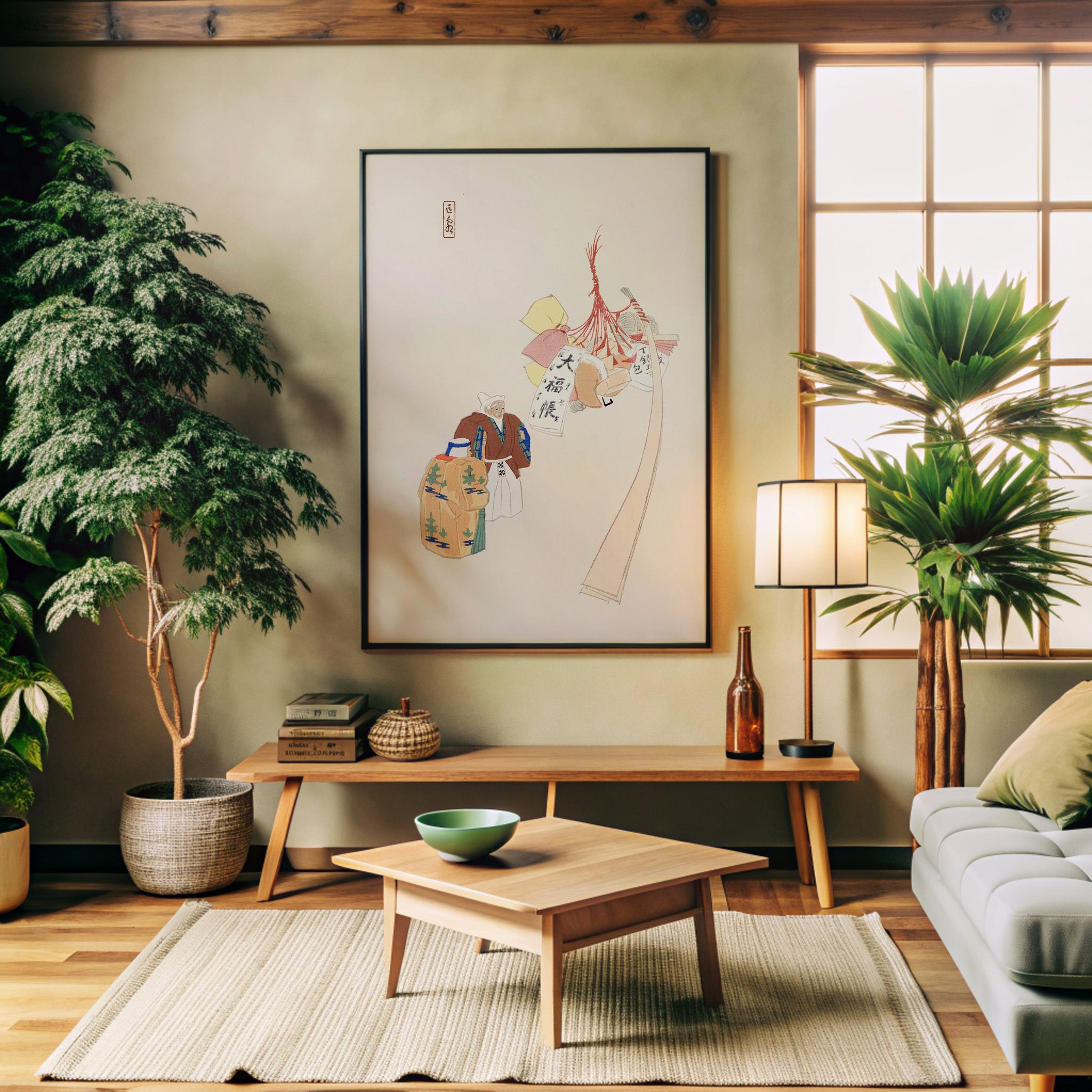 Design Concept No. 32 for Kawasaki Kyosen: Kyosen’s Collected Illustrations of Japanese Toys Nr. 94 ("Eastern Harmony Offerings") Japanese Wall Art