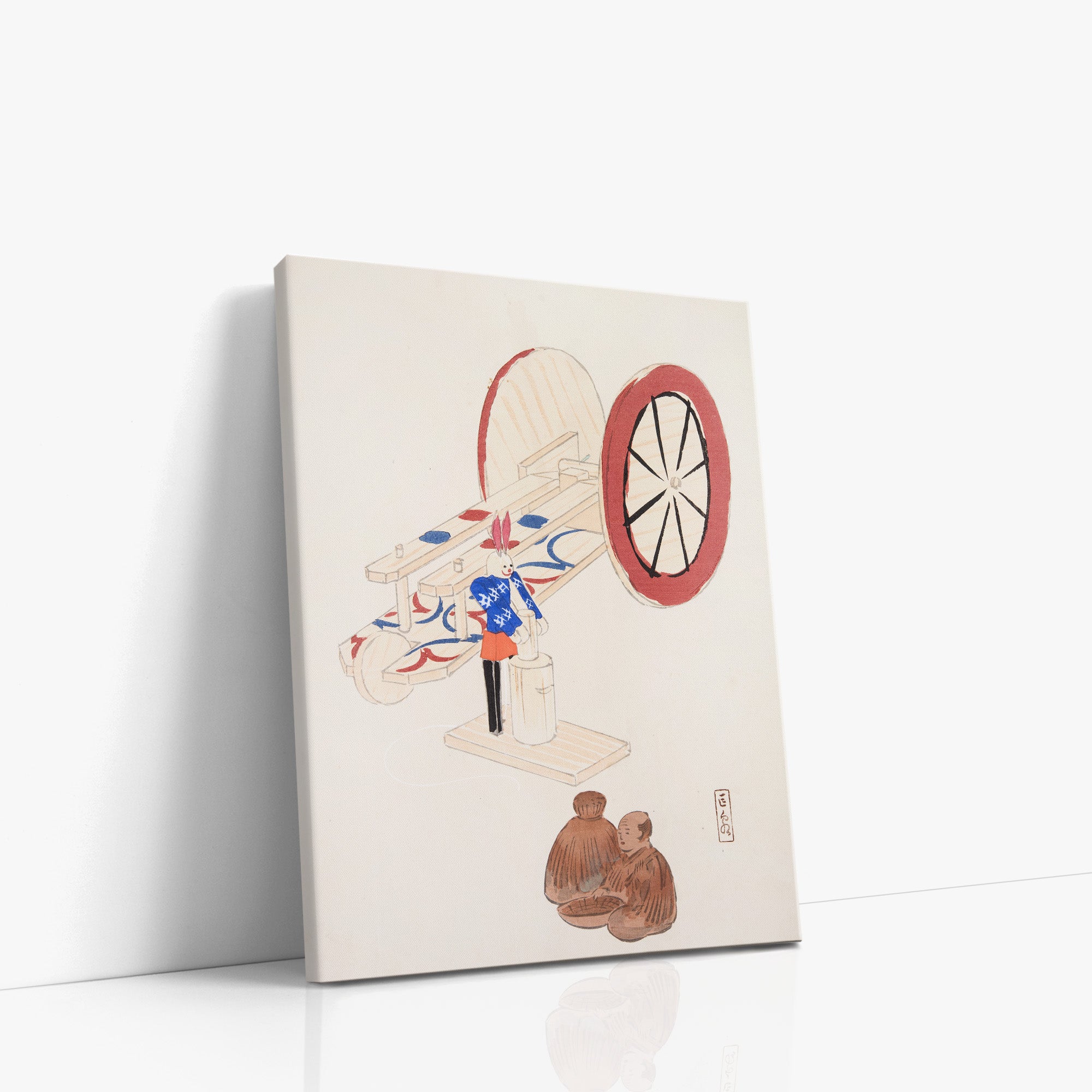 Kyosen's Collected Illustrations of Japanese Toys Nr. 95 ("Wheel & Sake Carriage")