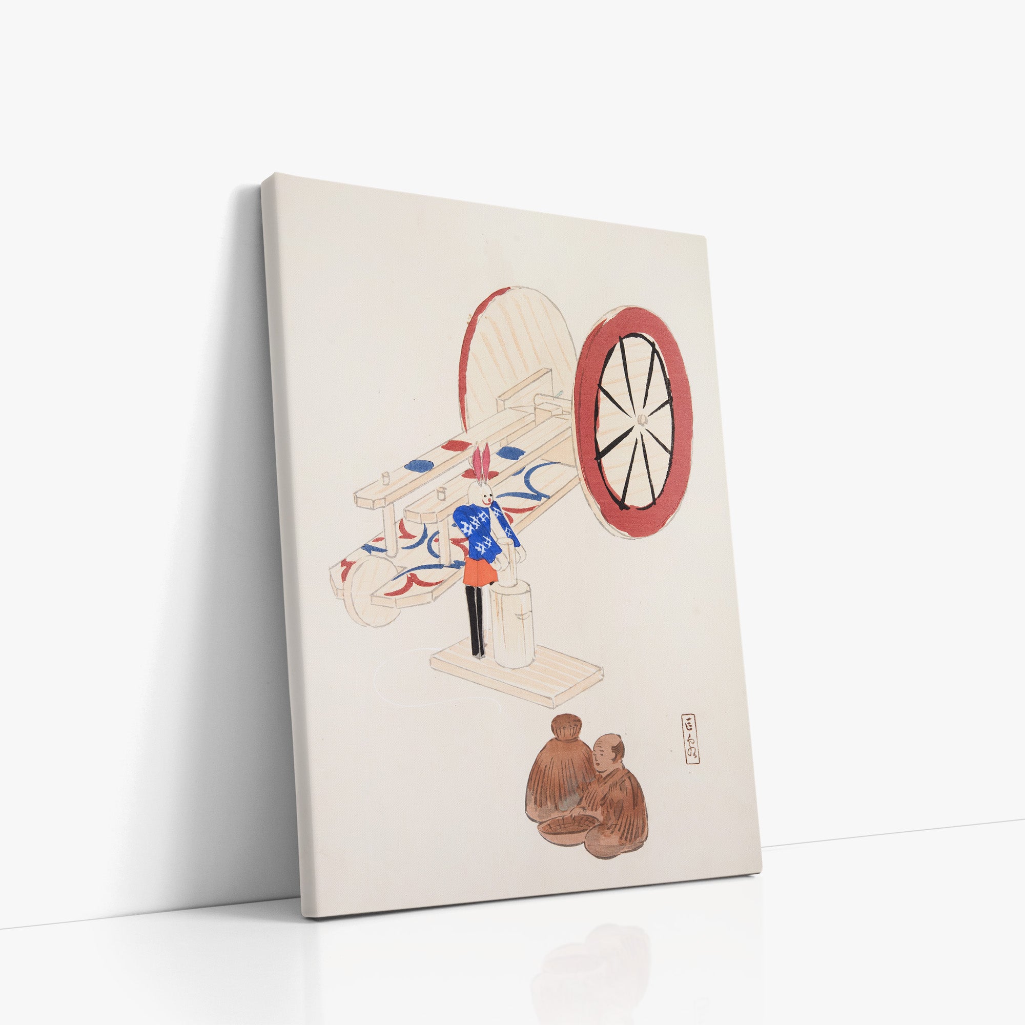 Kyosen's Collected Illustrations of Japanese Toys Nr. 95 ("Wheel & Sake Carriage")