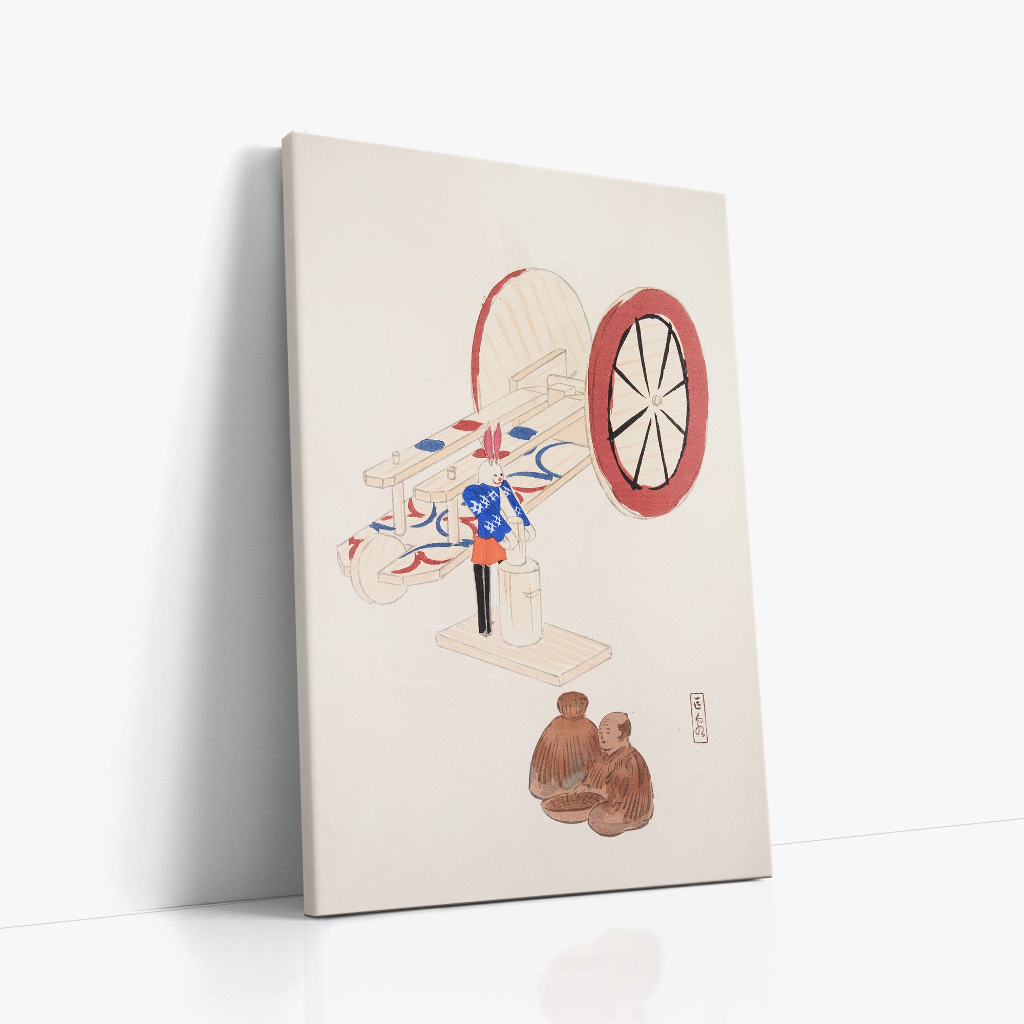 Kyosen's Collected Illustrations of Japanese Toys Nr. 95 ("Wheel & Sake Carriage")