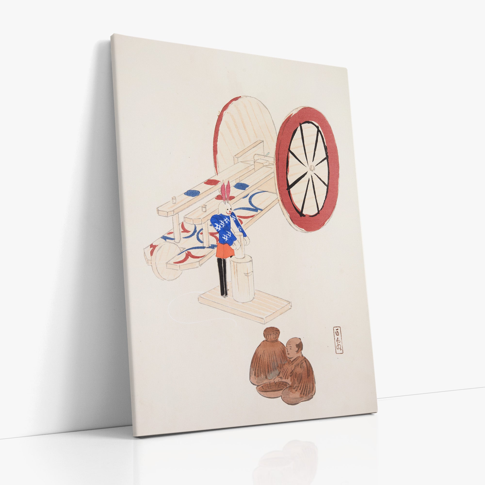 Kyosen's Collected Illustrations of Japanese Toys Nr. 95 ("Wheel & Sake Carriage")