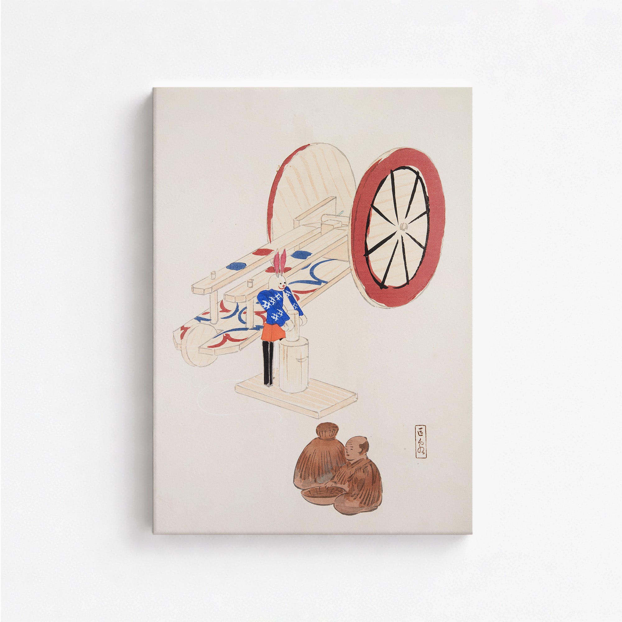Kyosen's Collected Illustrations of Japanese Toys Nr. 95 ("Wheel & Sake Carriage")