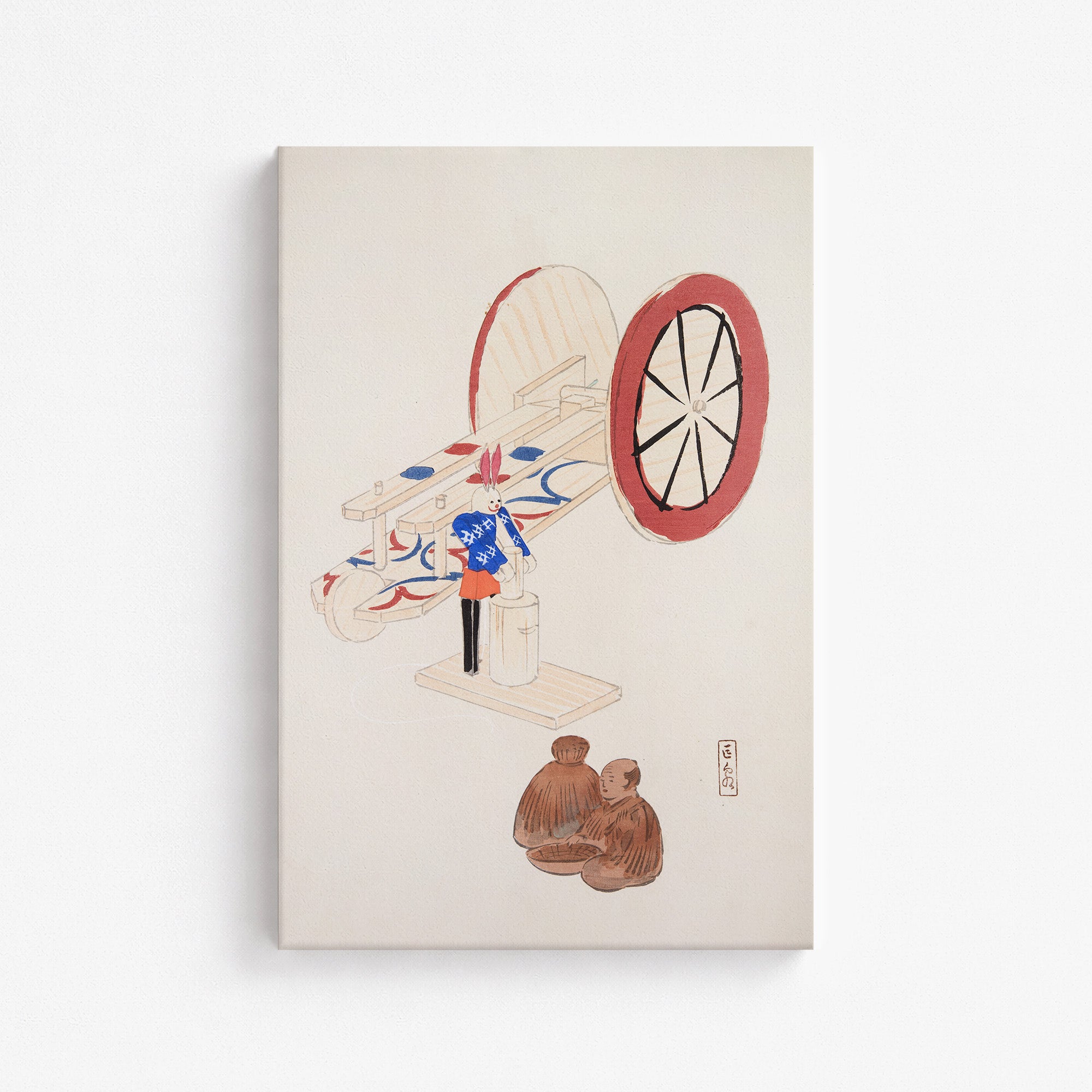 Kyosen's Collected Illustrations of Japanese Toys Nr. 95 ("Wheel & Sake Carriage")
