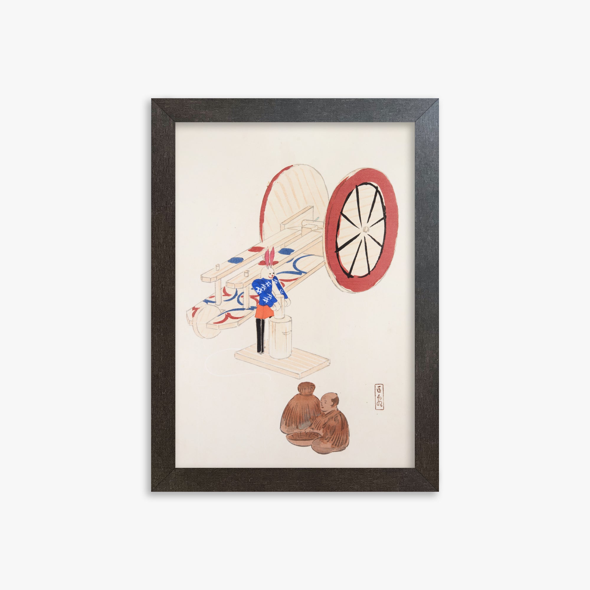 Kyosen's Collected Illustrations of Japanese Toys Nr. 95 ("Wheel & Sake Carriage")