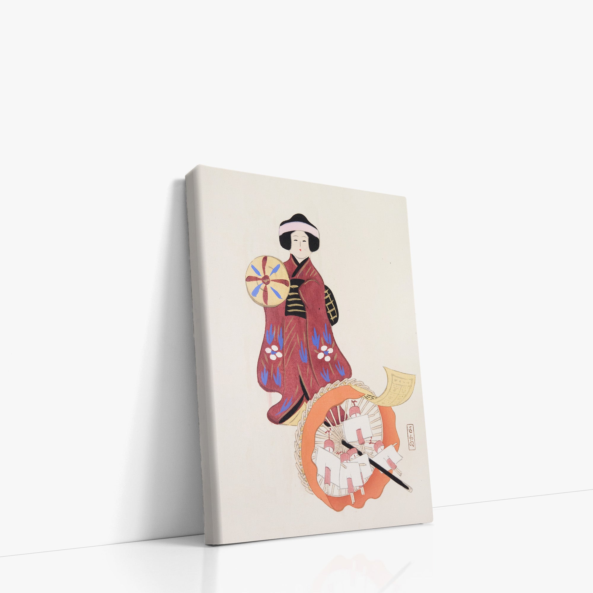 Kyosen’s Collected Illustrations of Japanese Toys Nr. 96 ("Geisha Umbrella Ensemble")