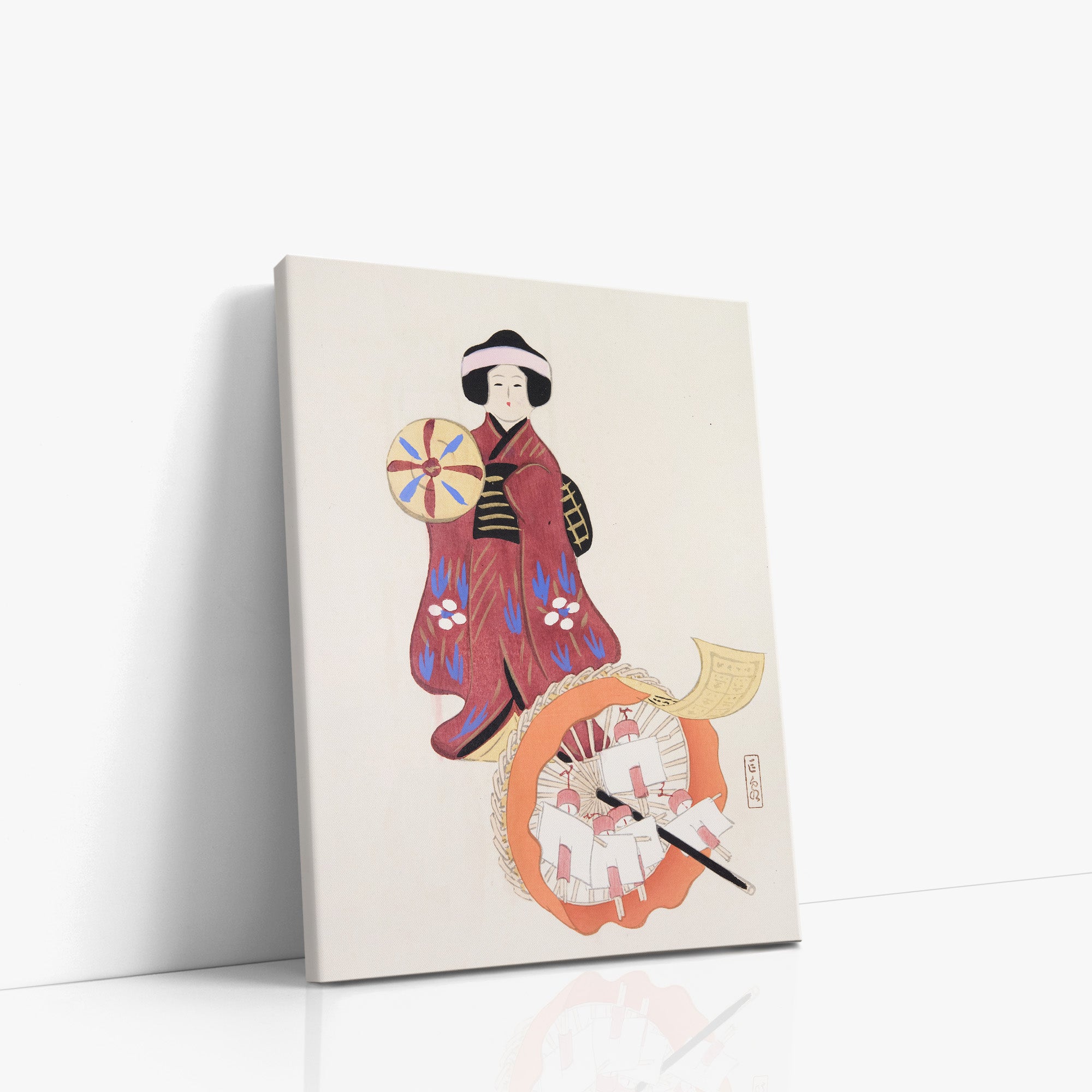 Kyosen’s Collected Illustrations of Japanese Toys Nr. 96 ("Geisha Umbrella Ensemble")