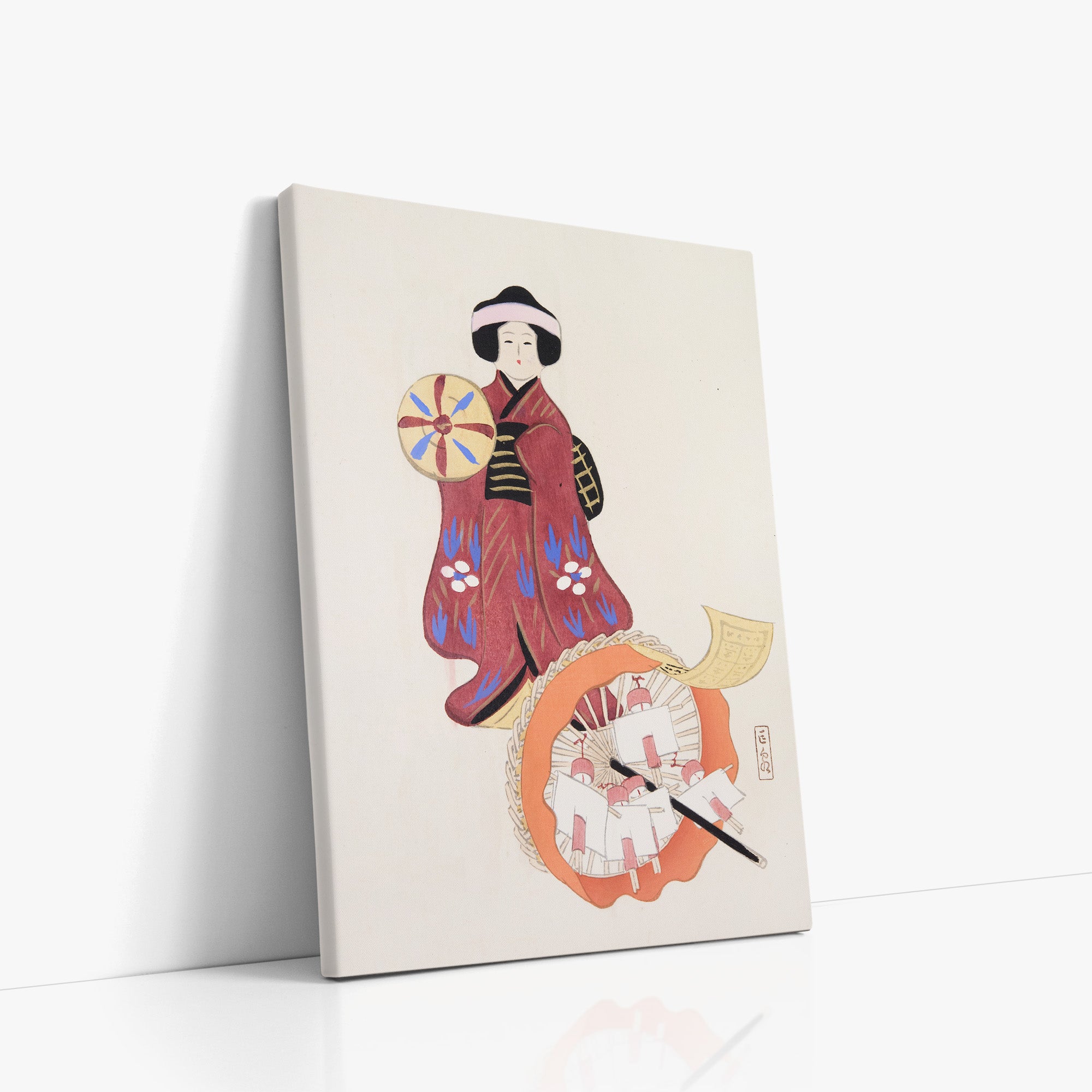 Kyosen’s Collected Illustrations of Japanese Toys Nr. 96 ("Geisha Umbrella Ensemble")
