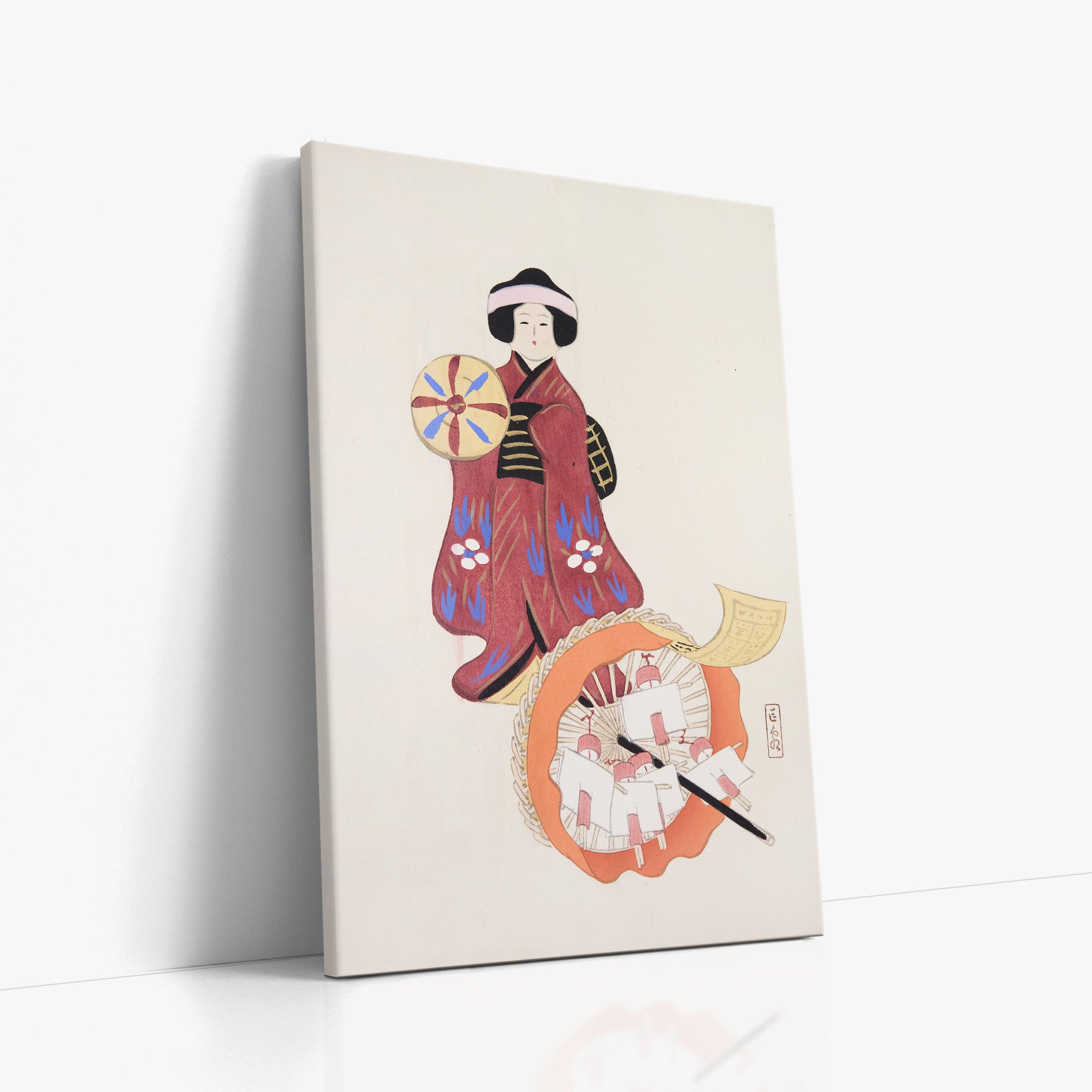 Kyosen’s Collected Illustrations of Japanese Toys Nr. 96 ("Geisha Umbrella Ensemble")