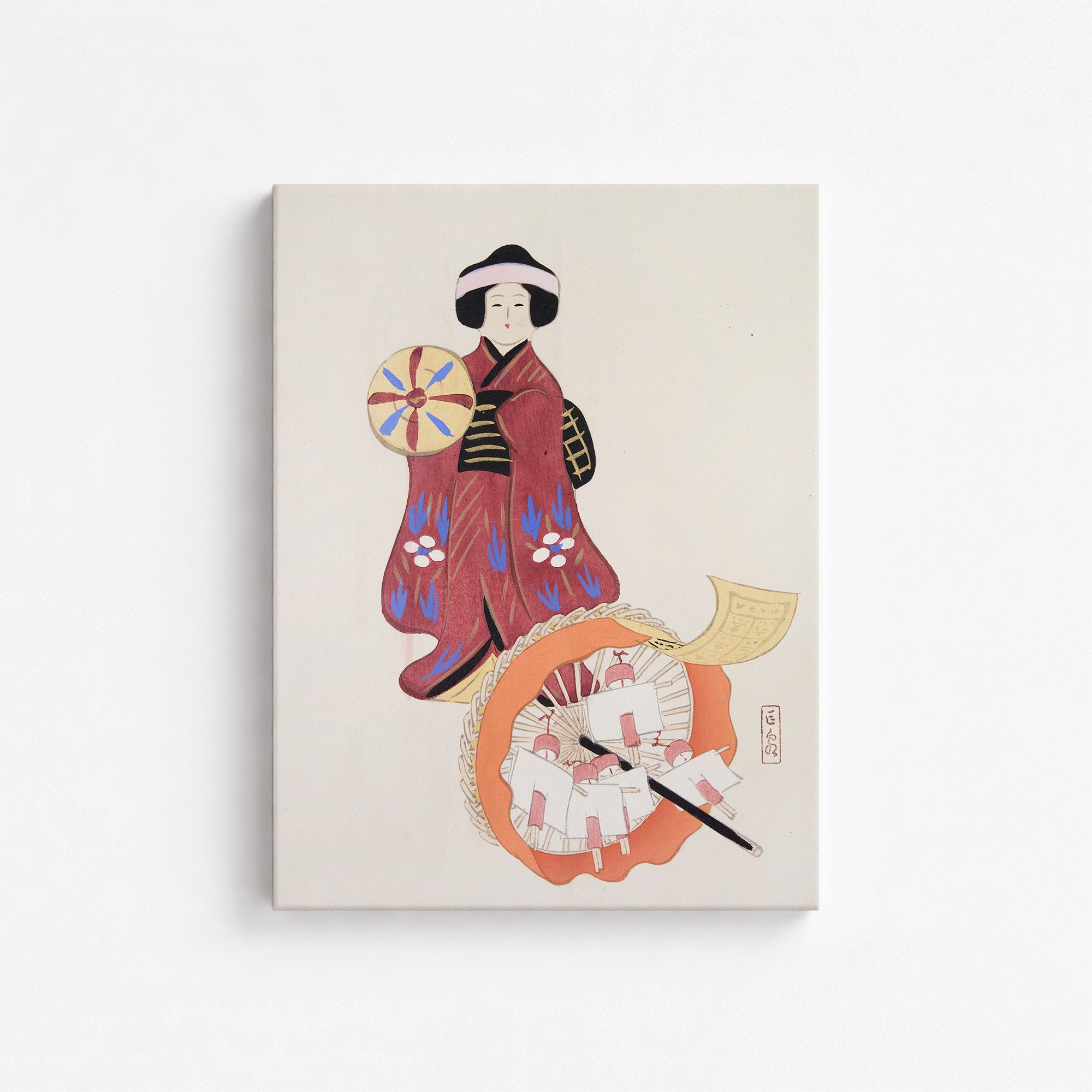 Kyosen’s Collected Illustrations of Japanese Toys Nr. 96 ("Geisha Umbrella Ensemble")
