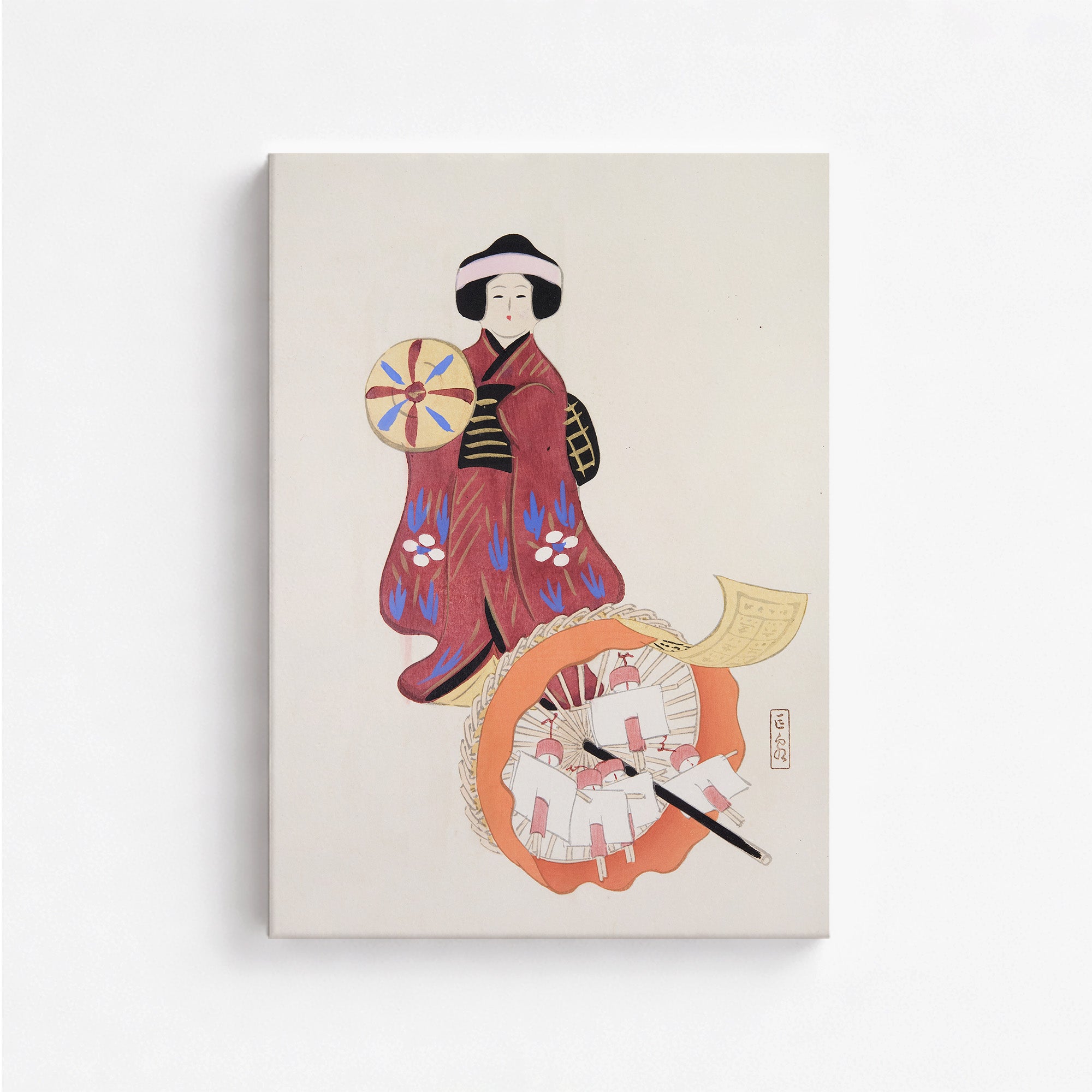 Kyosen’s Collected Illustrations of Japanese Toys Nr. 96 ("Geisha Umbrella Ensemble")