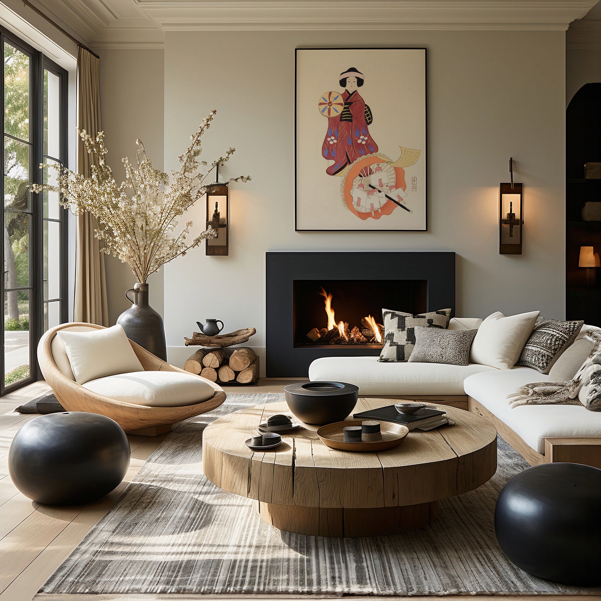 Design Concept No. 39 for Kawasaki Kyosen: Kyosen’s Collected Illustrations of Japanese Toys Nr. 96 ("Geisha Umbrella Ensemble") Japanese Wall Art