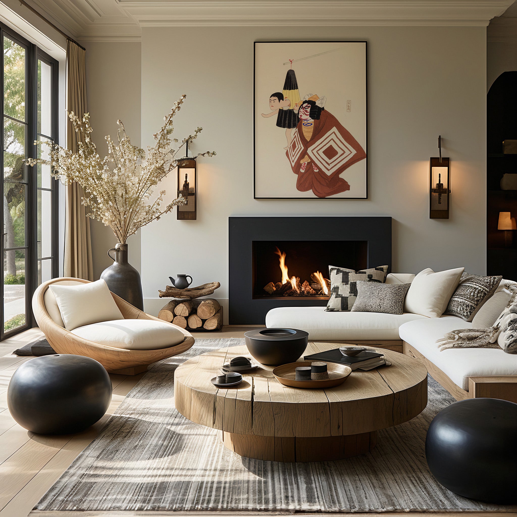 Design Concept No. 39 for Kawasaki Kyosen: Kyosen’s Collected Illustrations of Japanese Toys Nr. 100 ("Kabuki Spirits: The Puppet Master's Tale") Japanese Wall Art