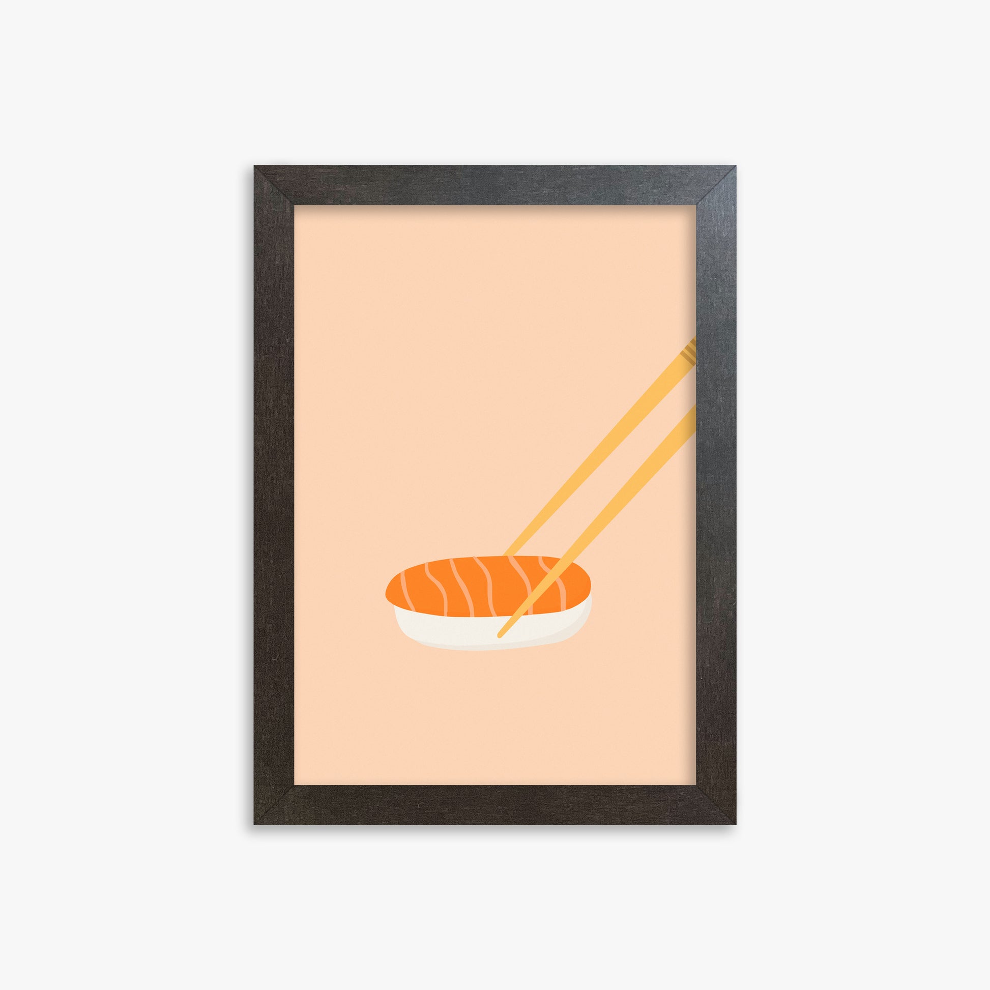 Silent Sushi Bite, 21x30cm Framed Poster With Espresso Frame