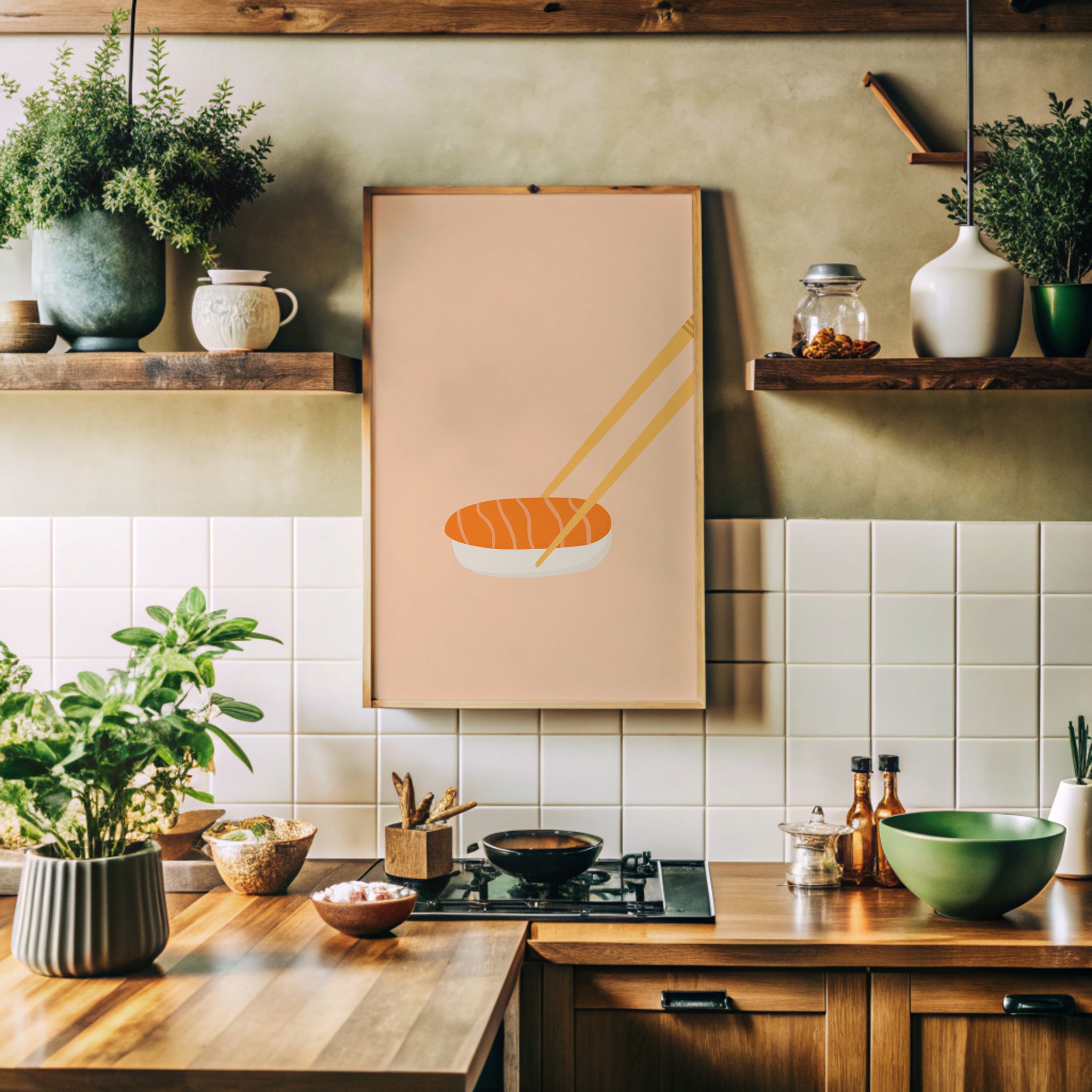 Design Concept No. 41 for Silent Sushi Bite Modern Poster Art