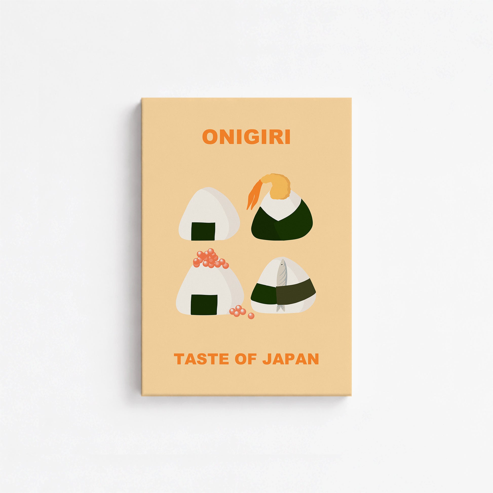 Onigiri Delights Quartet, 21x30cm Satin Canvas Poster