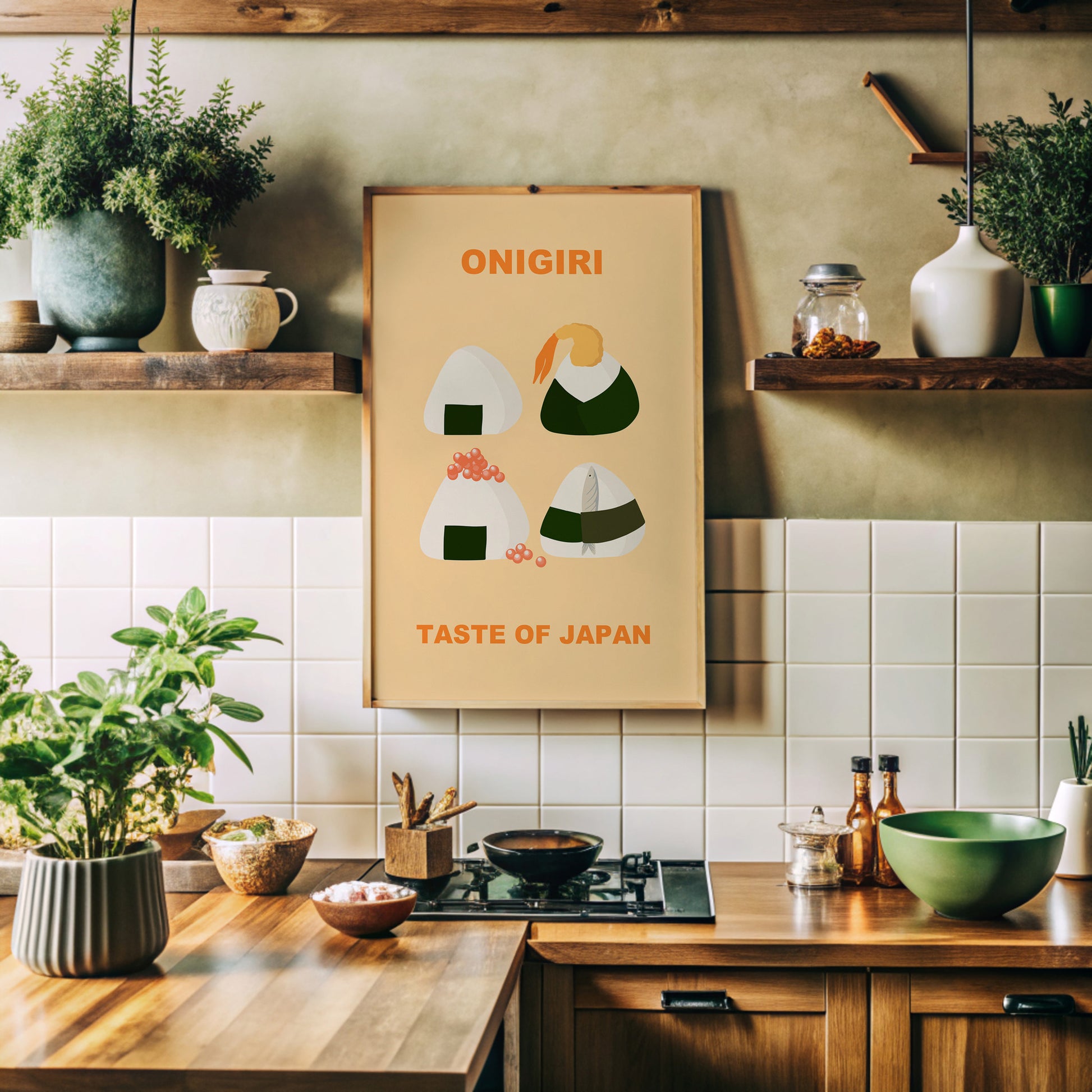Design Concept No. 41 for Onigiri Delights Quartet Modern Poster Art