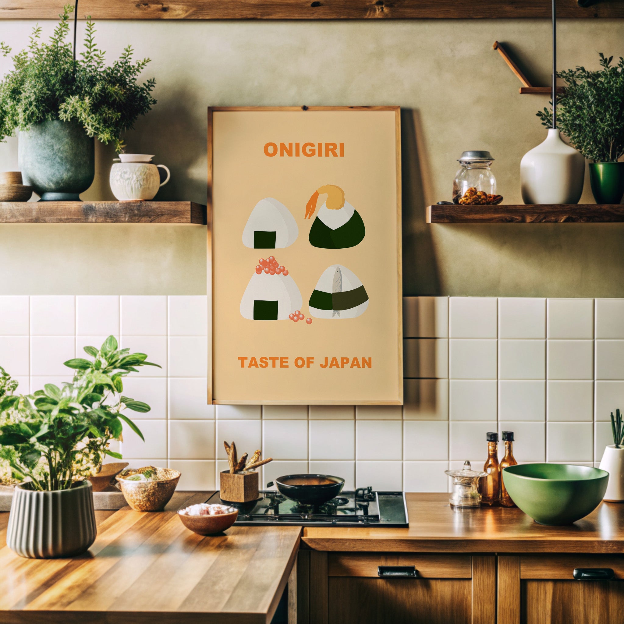 Design Concept No. 41 for Onigiri Delights Quartet Modern Poster Art