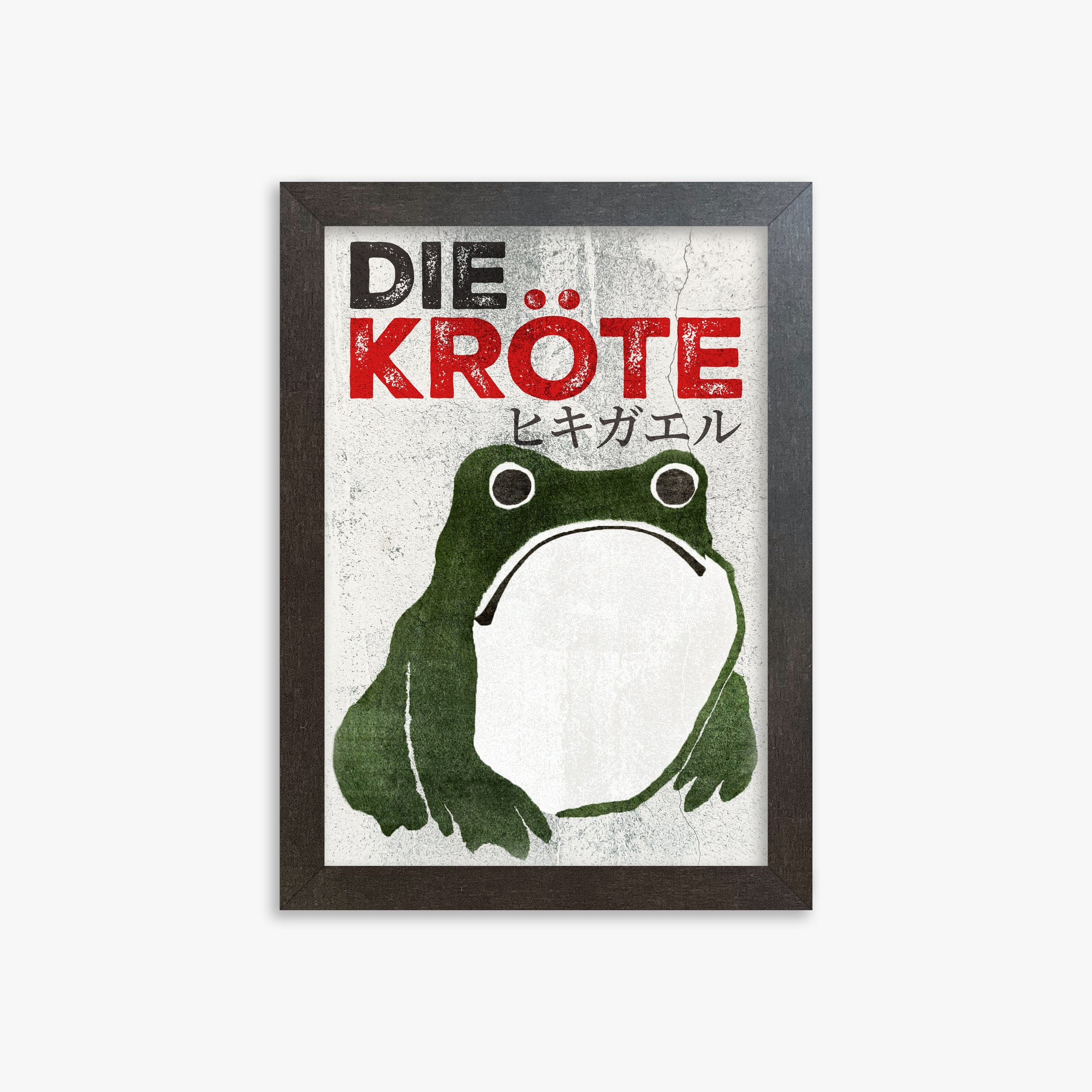 Matsumoto Hoji: The Toad - Streetart-Style DE, 21x30cm Framed Art Reproduction With Espresso Frame