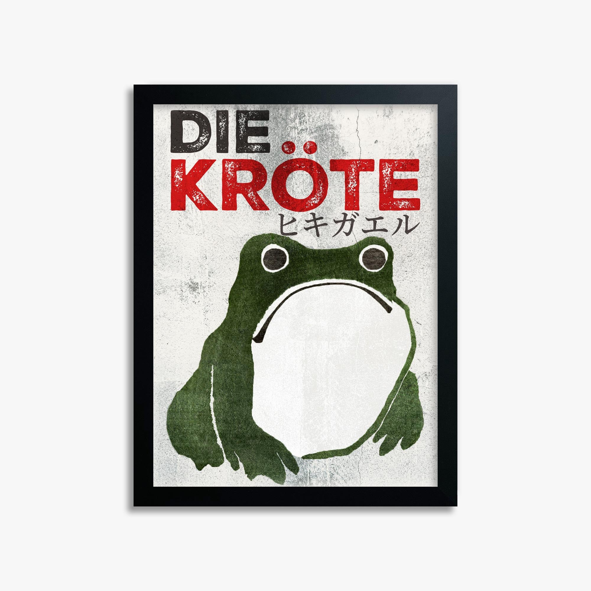 Matsumoto Hoji: The Toad - Streetart-Style DE 30x40 cm Art Reproduction With Black Frame