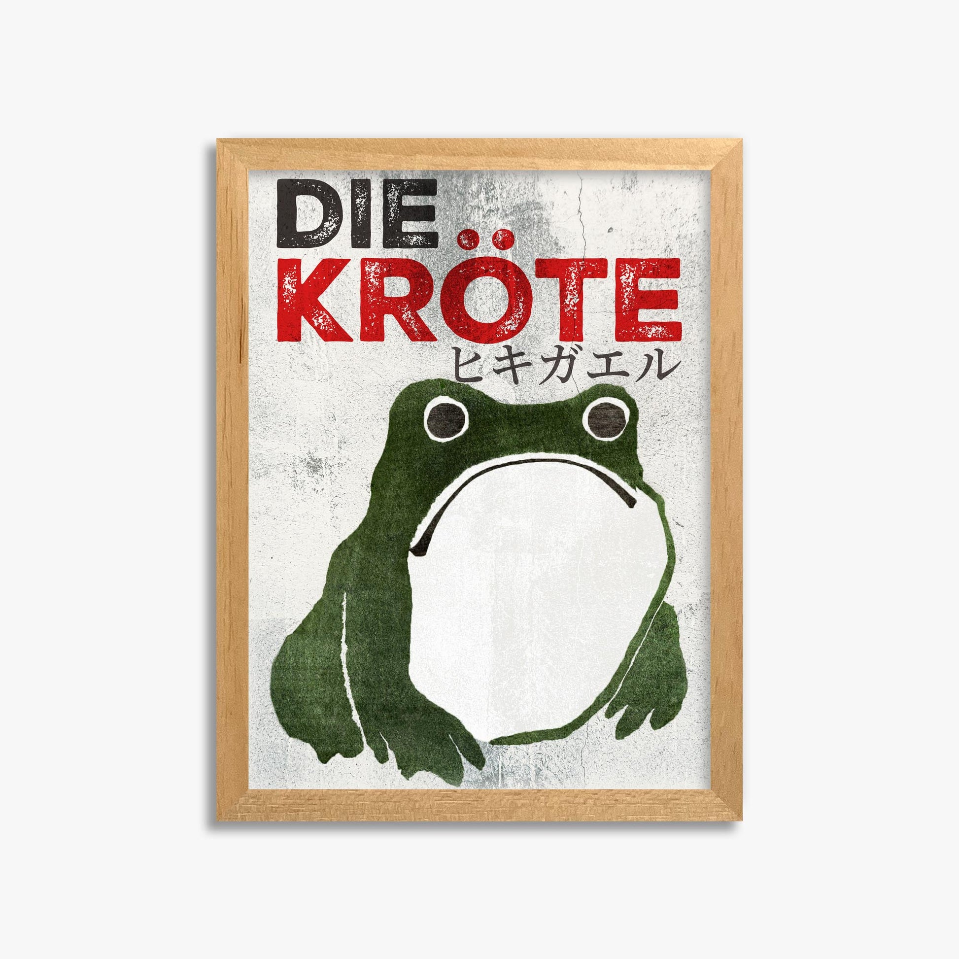 Matsumoto Hoji: The Toad - Streetart-Style DE 30x40 cm Art Reproduction With Oak Frame