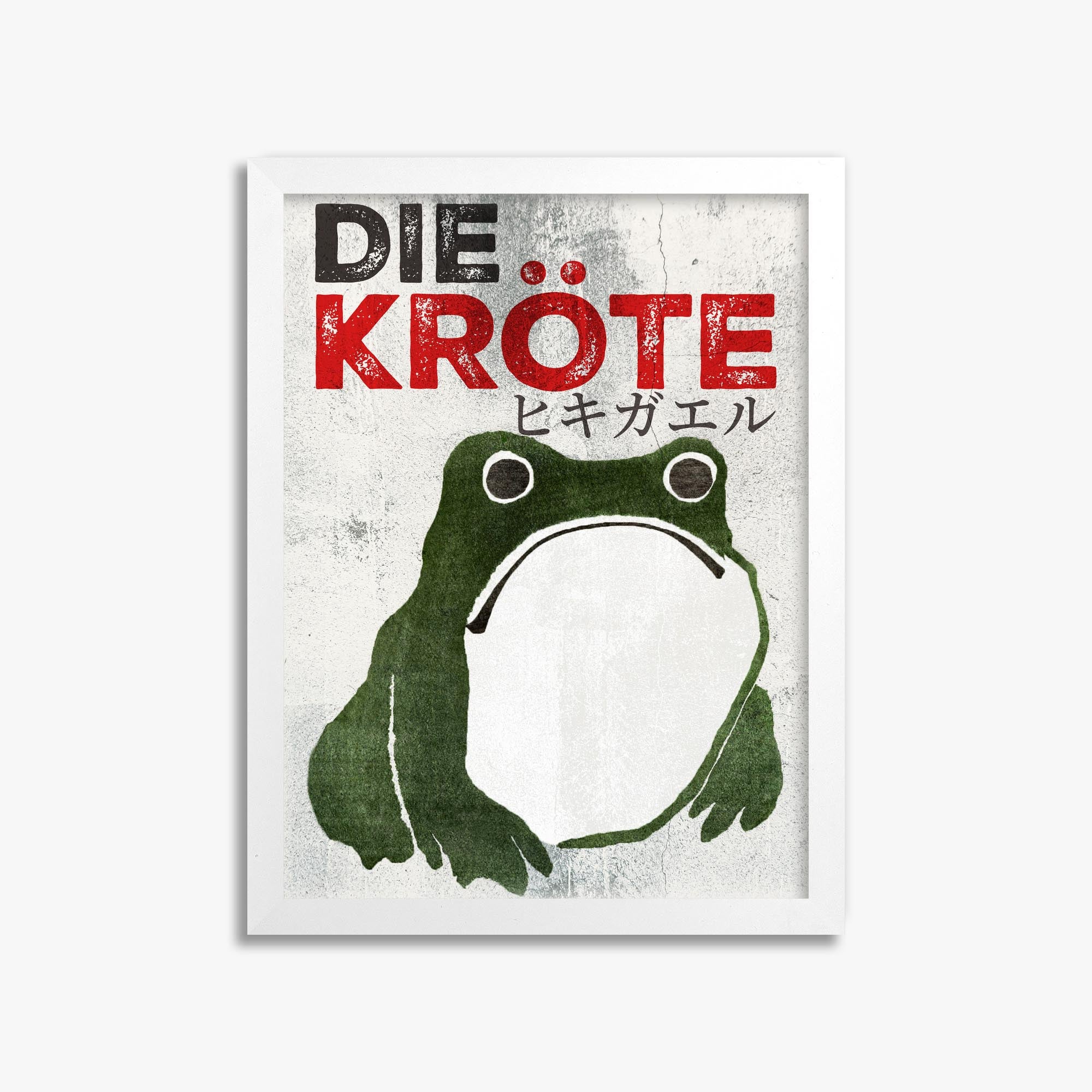 Matsumoto Hoji: The Toad - Streetart-Style DE 30x40 cm Art Reproduction With White Frame