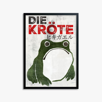 Matsumoto Hoji: The Toad - Streetart-Style DE 50x70 cm Art Reproduction With Black Frame