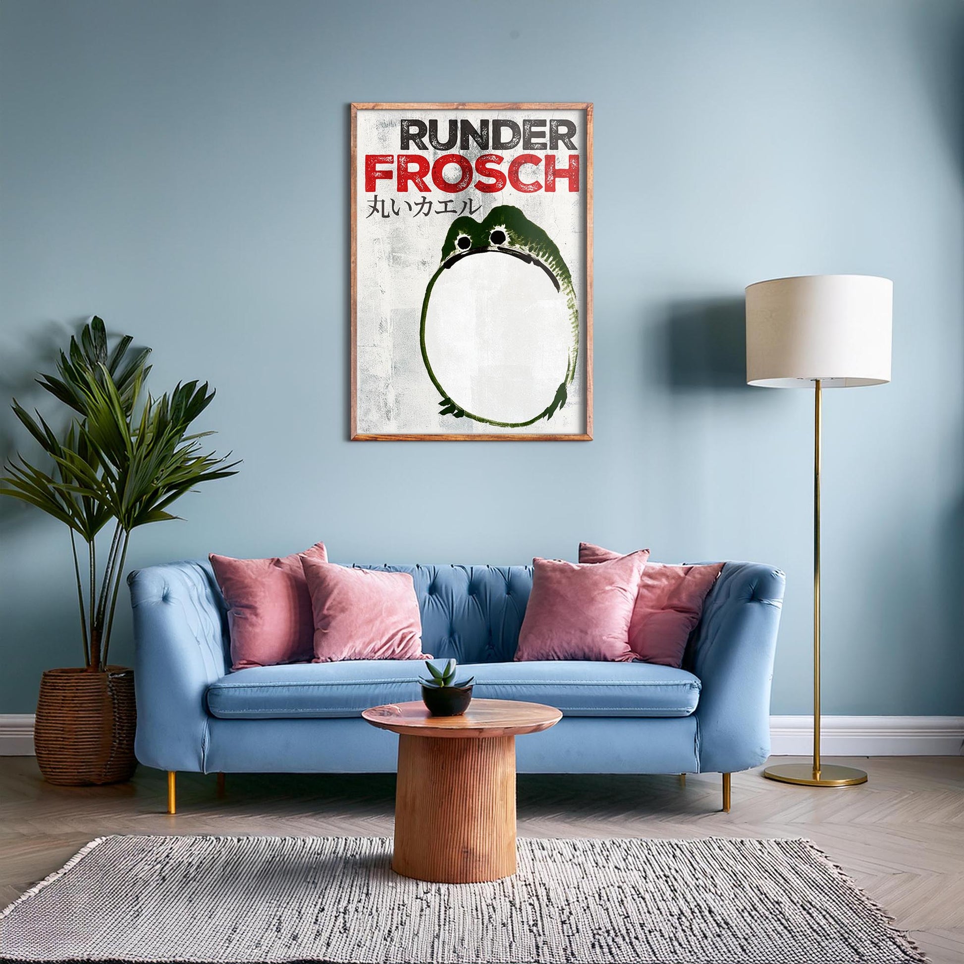 Design concept No. 28 for Ike no Taiga: Round Frog - Streetart-Style DE Japanese Wall Art