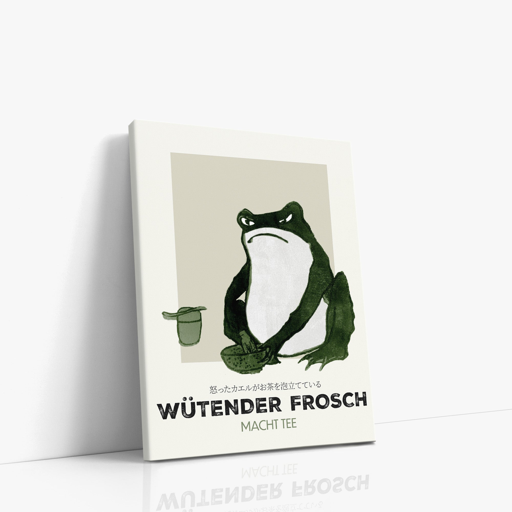 Angry frog whisking tea - Streetart-Style DE