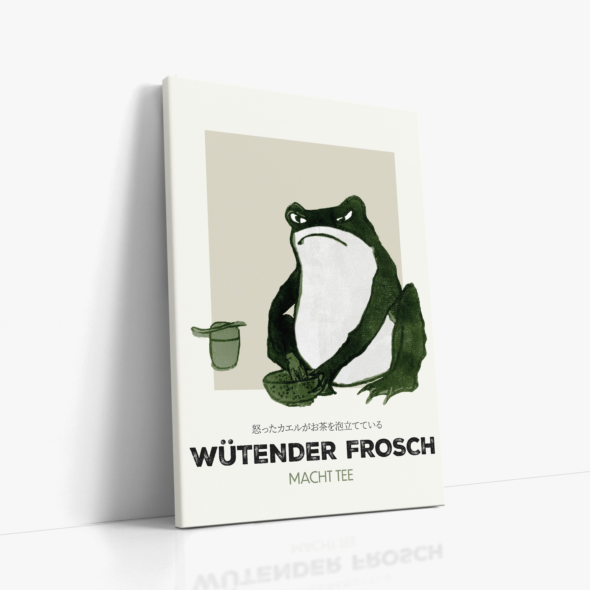 Angry frog whisking tea - Streetart-Style DE