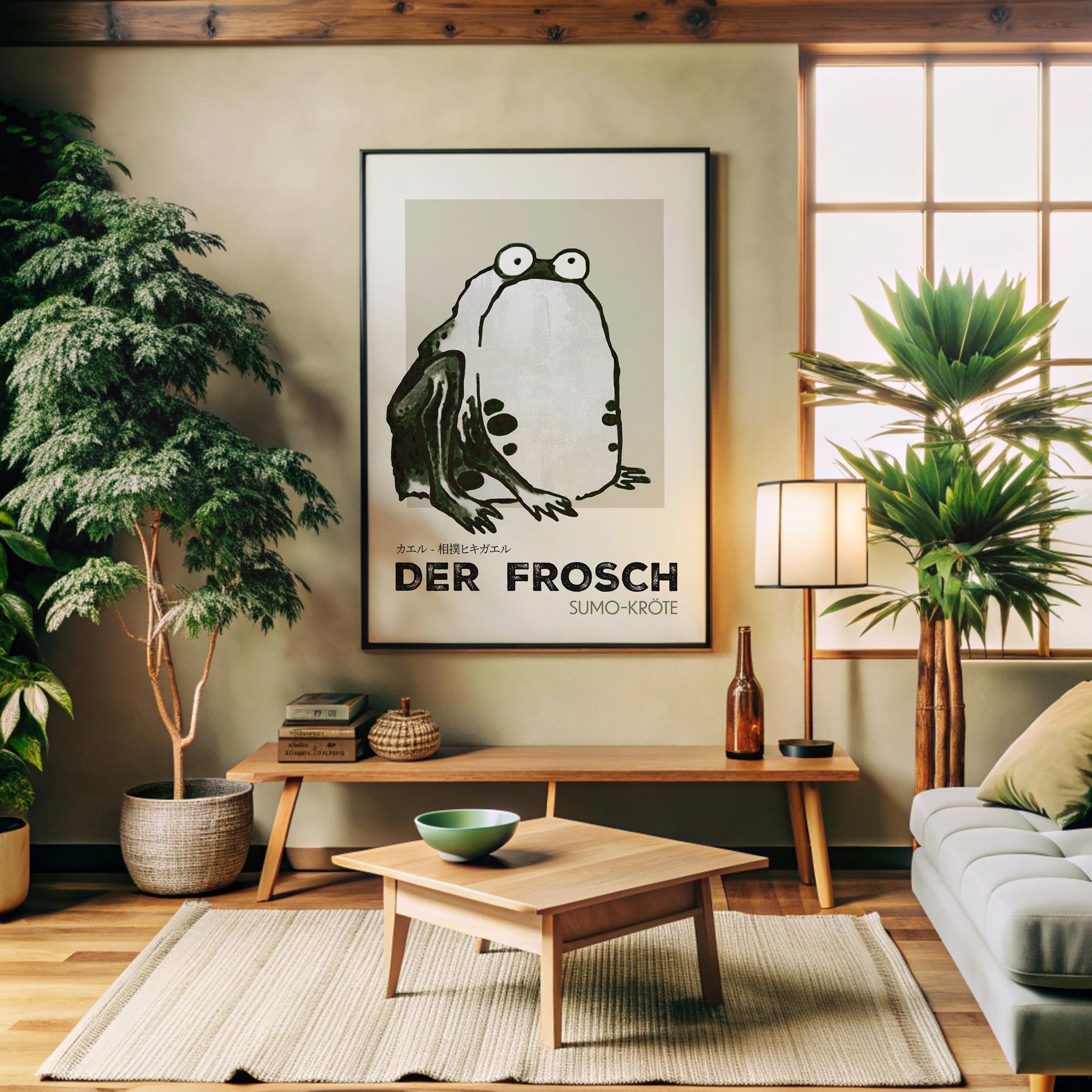 Design concept No. 32 for Itō Jakuchū: Sumo Toad - Streetart-Style DE Japanese Wall Art