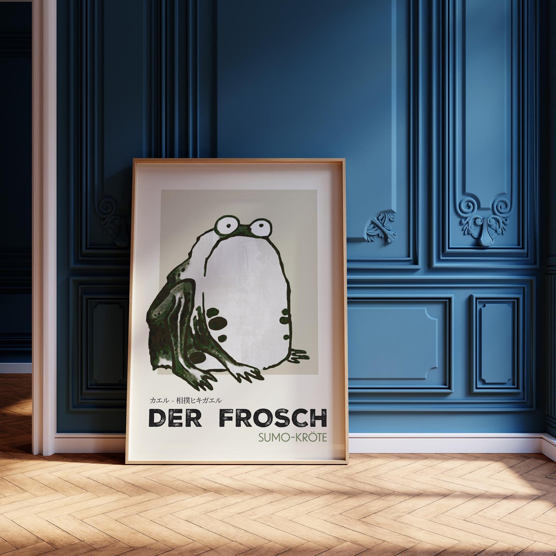 Design concept No. 12 for Itō Jakuchū: Sumo Toad - Streetart-Style DE Japanese Wall Art