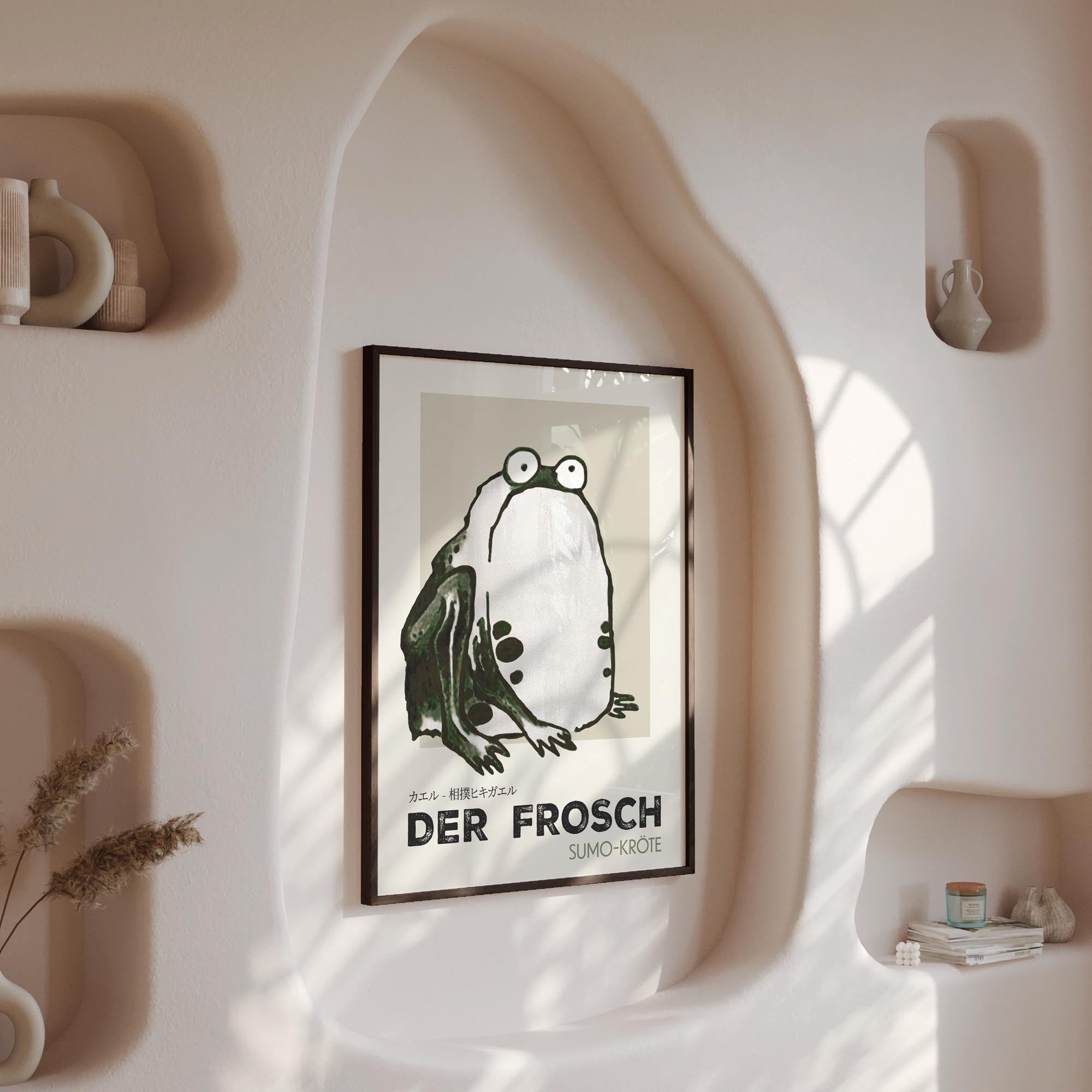 Design concept No. 13 for Itō Jakuchū: Sumo Toad - Streetart-Style DE Japanese Wall Art