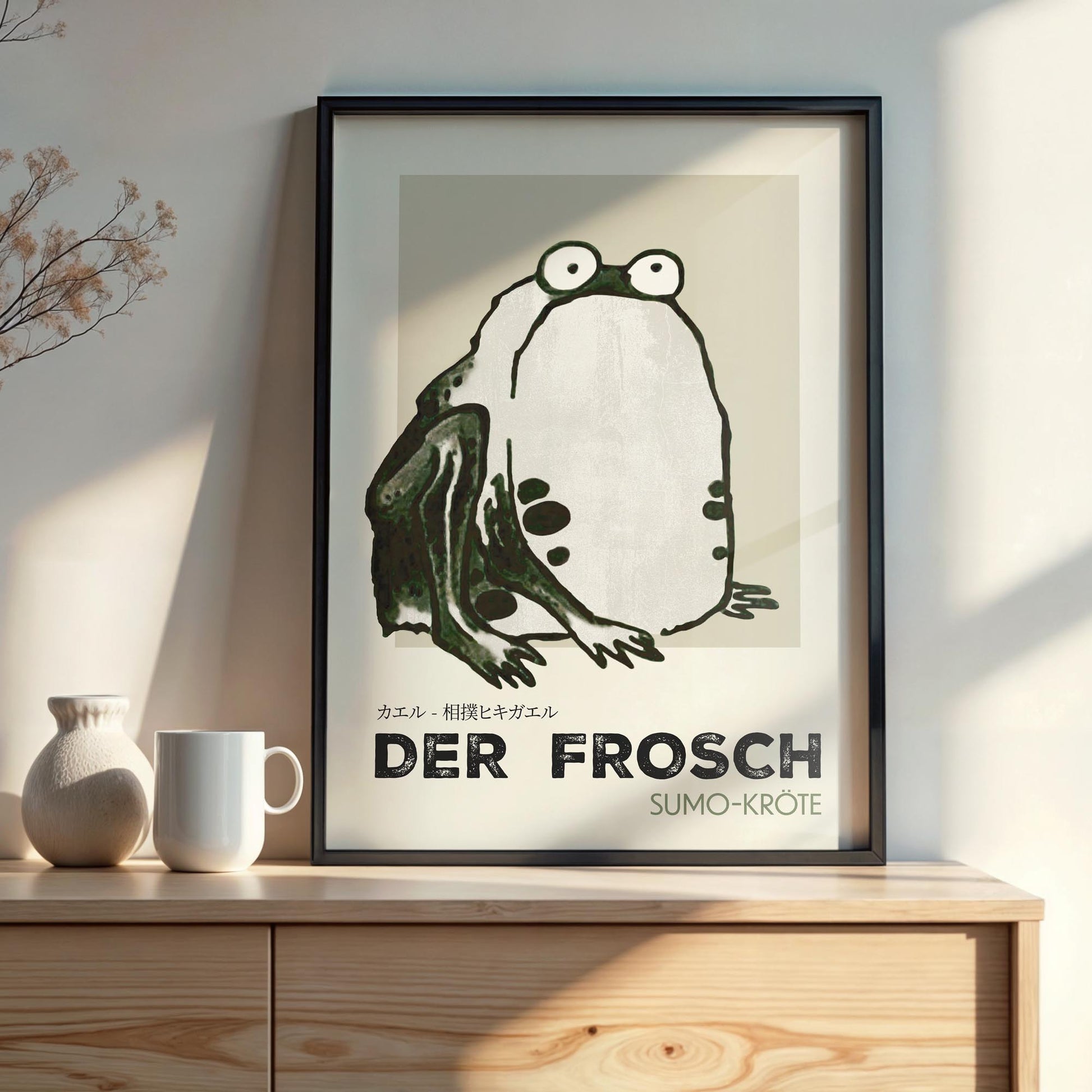 Design concept No. 22 for Itō Jakuchū: Sumo Toad - Streetart-Style DE Japanese Wall Art